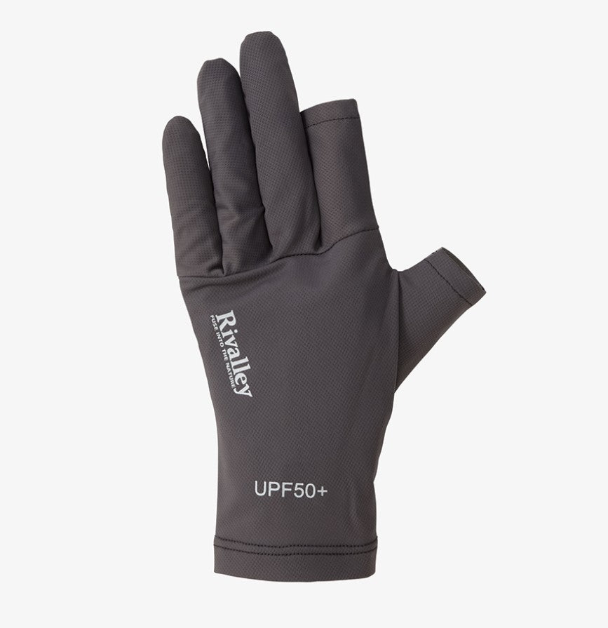 RBB Rivally 5458 Gloves UV Protection Fishing 2C Size L Gray (1320)