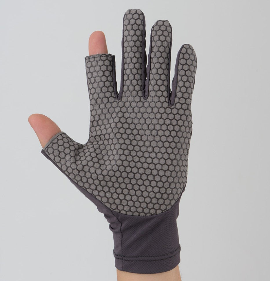 RBB Rivally 5458 Gloves UV Protection Fishing 2C Size L Gray (1320)