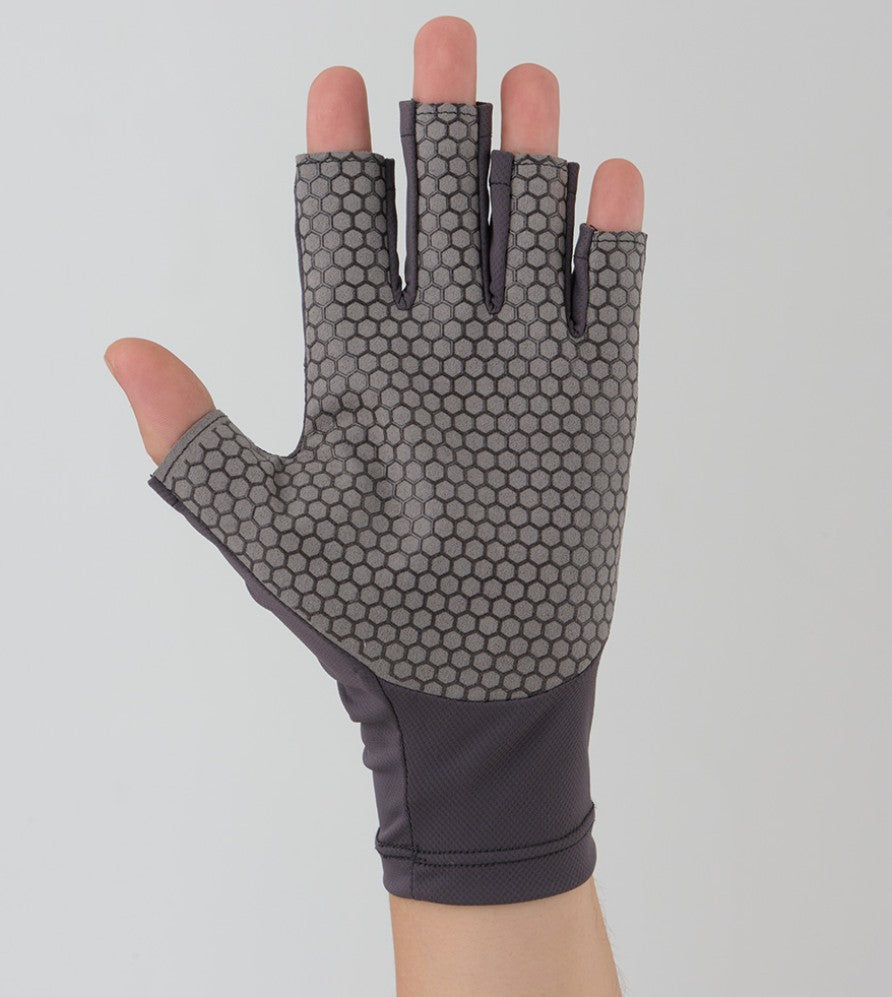 RBB Rivally 5459 Gloves UV Protection Fishing 5C Size L Gray (1351)