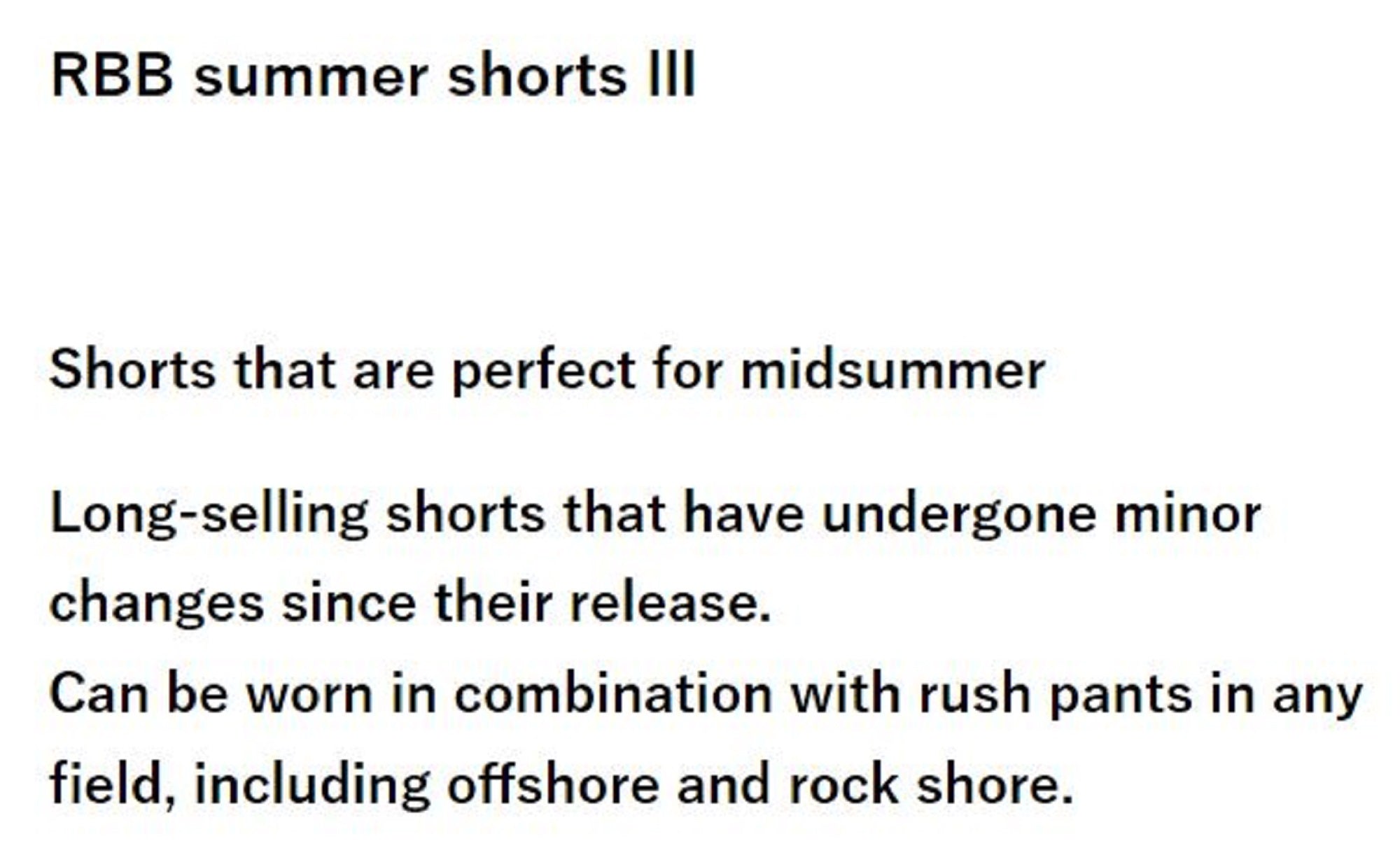 RBB 7561 Summer Shorts IIII Black Size M (3188)