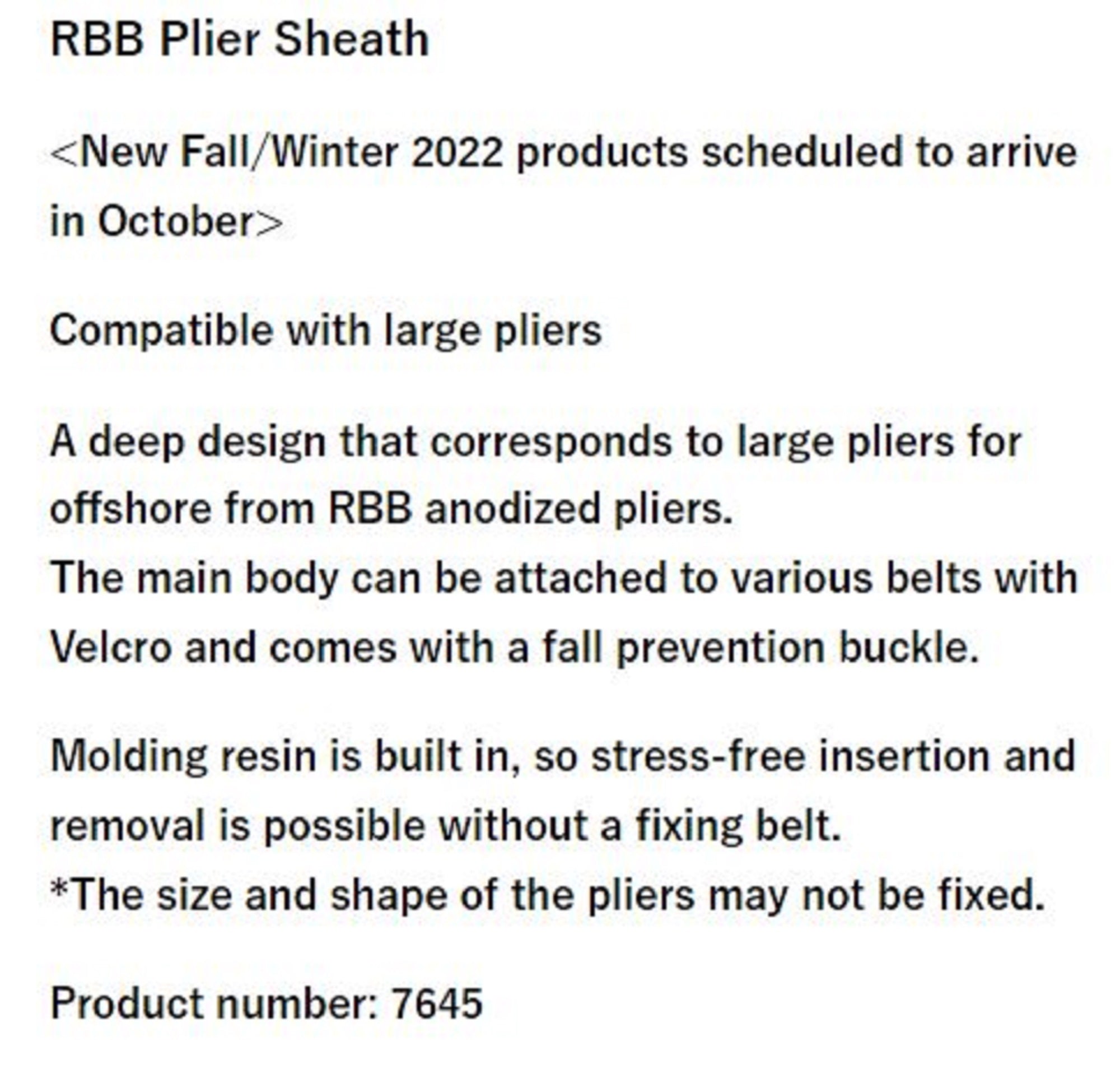 RBB Rivally 7645 Pliers Sheath for Large Pliers Black (7599)