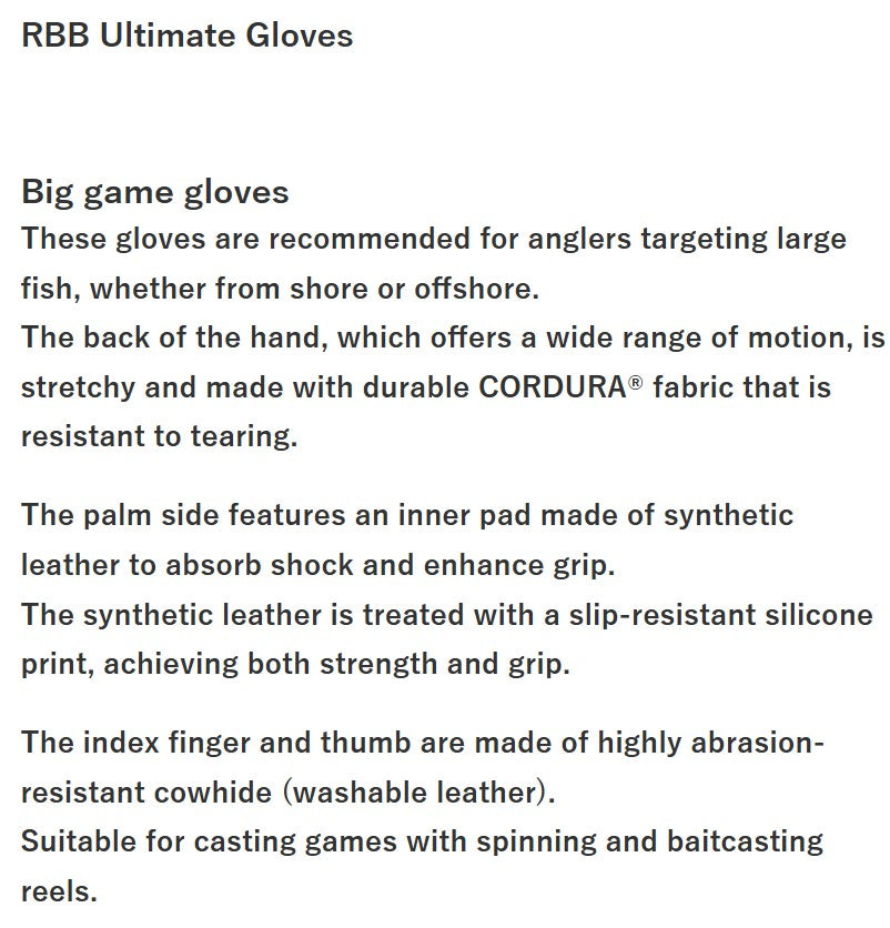 RBB Rivally 7682 Gloves Ultimate Fishing Size M Black (9319)
