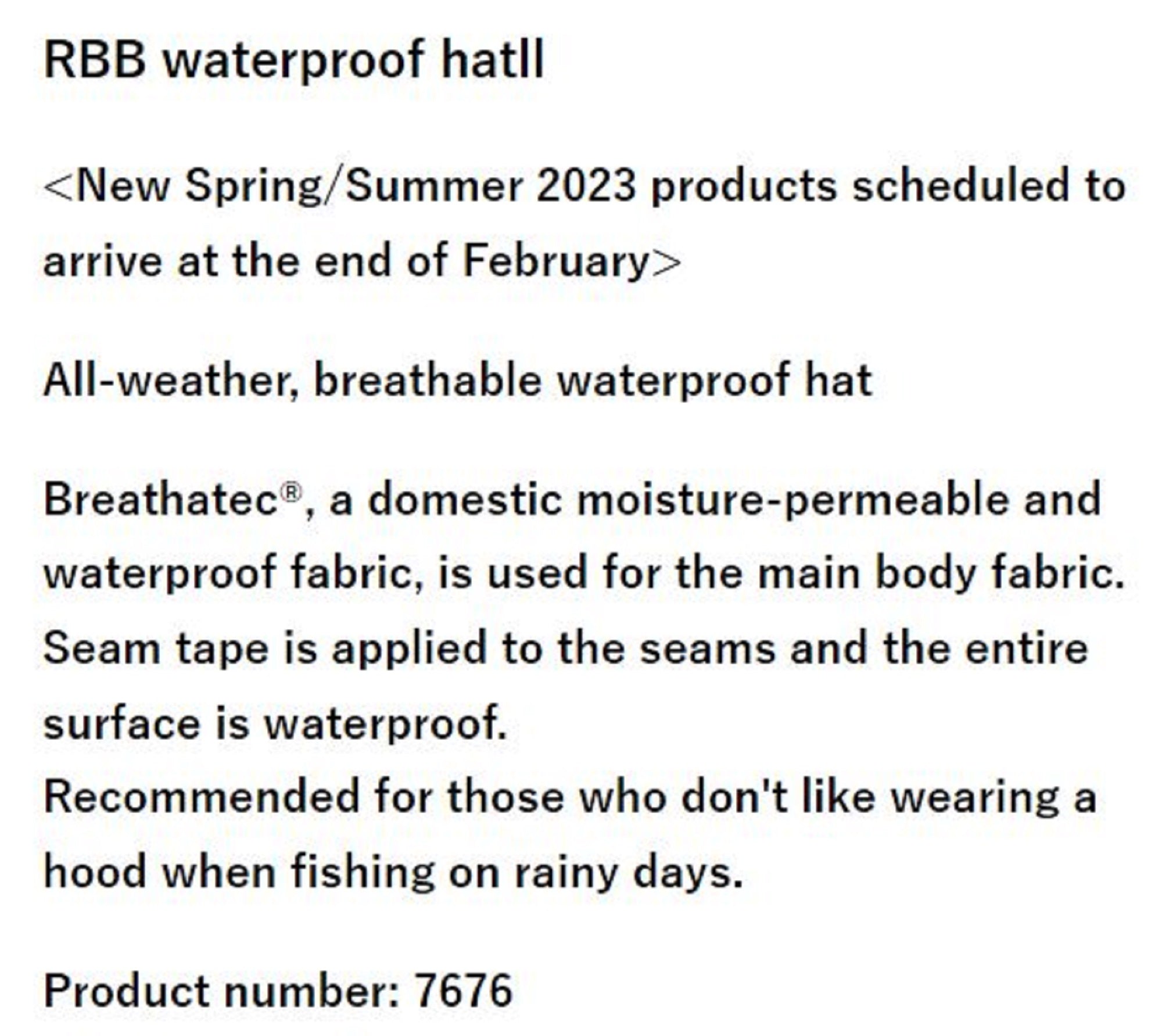 RBB Rivally 7676 Water Proof Hat II Red (9708)