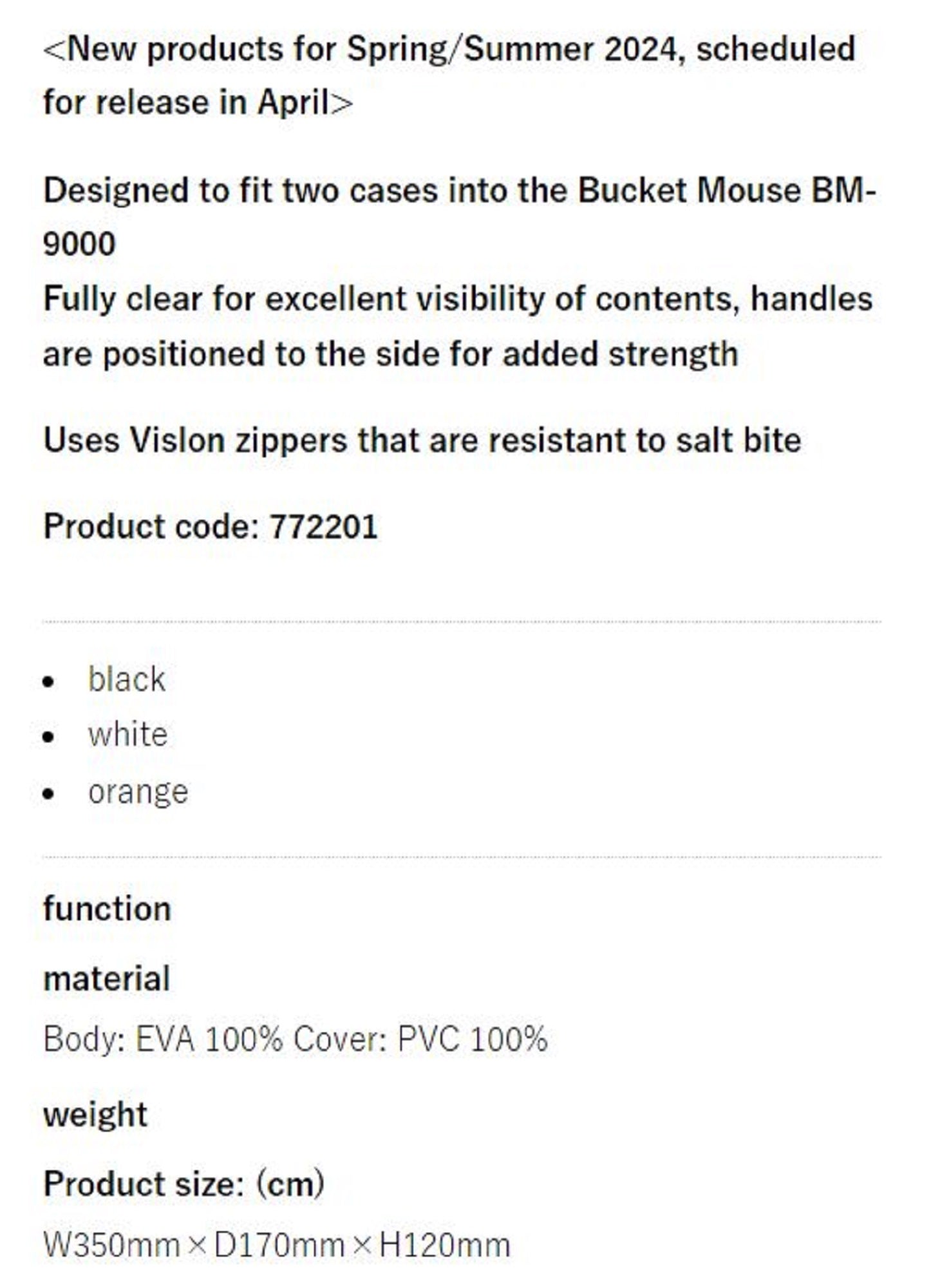 RBB 772201 Case Clear Subdivision Size L 35 x 17 x 12 cm Orange (1640)