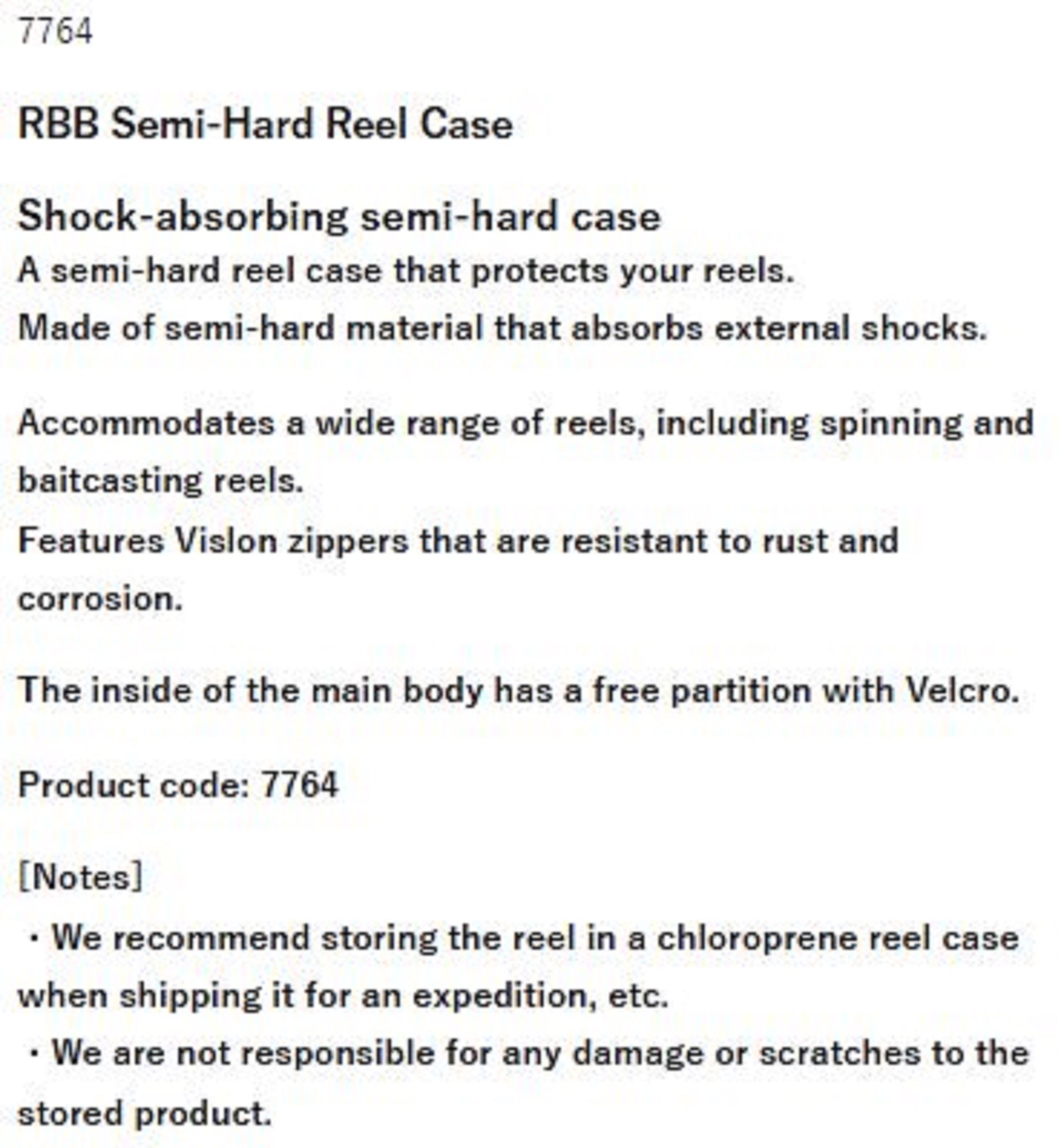 RBB 7764 Semi Hard Reel Case 22 x 16.5 x 10.5 cm Black (5488)