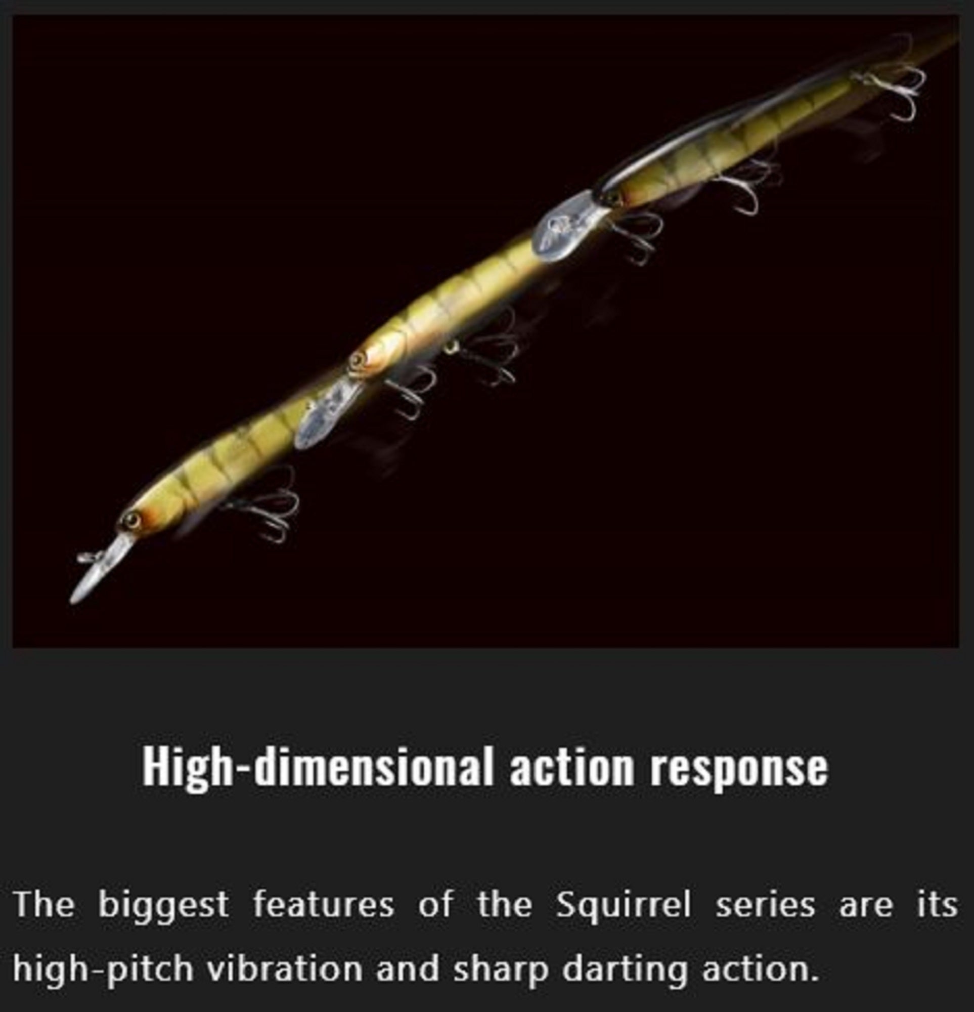 Jackall Squirrel 61SP Suspend Lure HL Gold Black (6681)