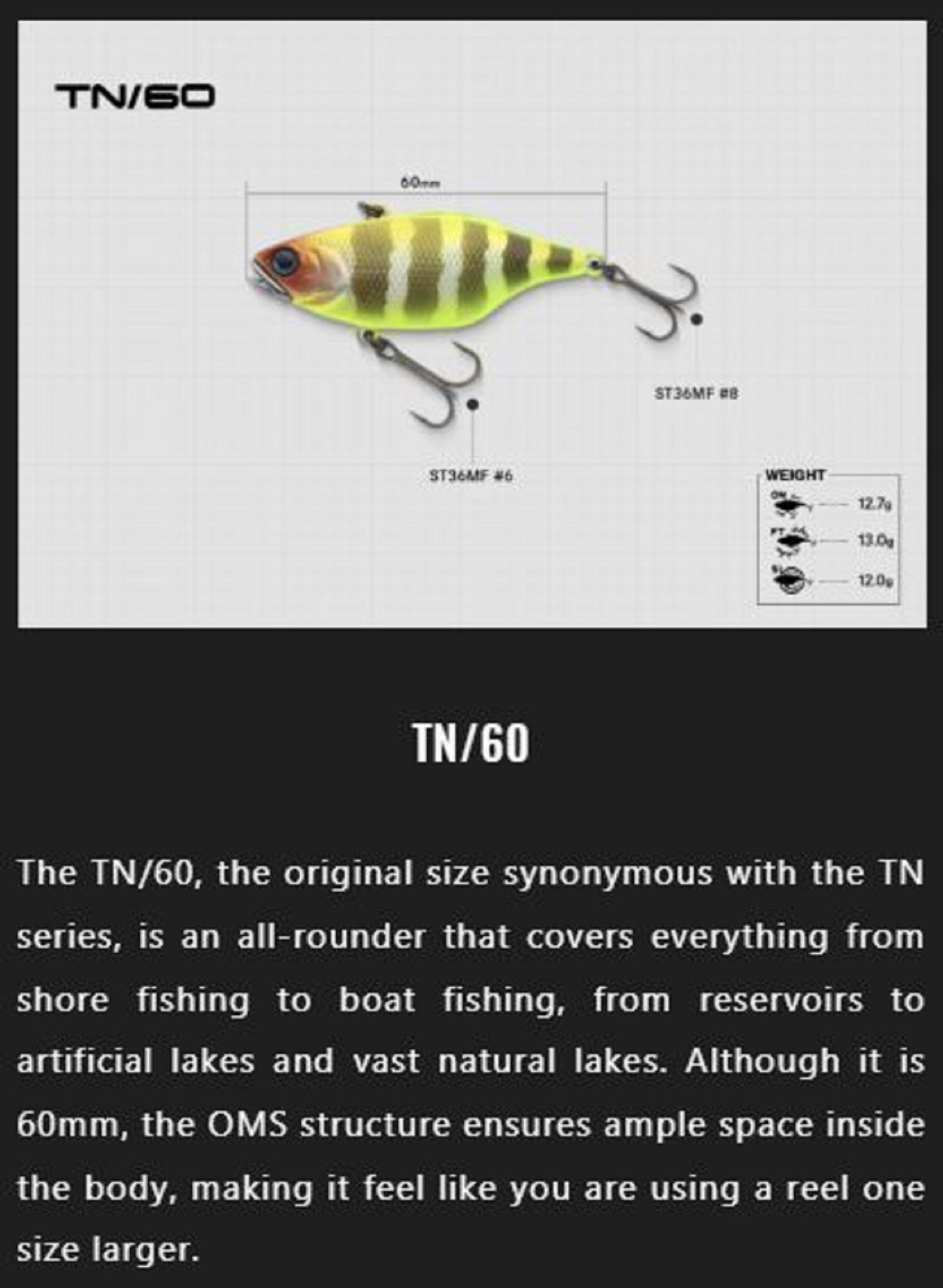 Jackall TN 60 Regular Vibration Lure Golden Shiner (9316)