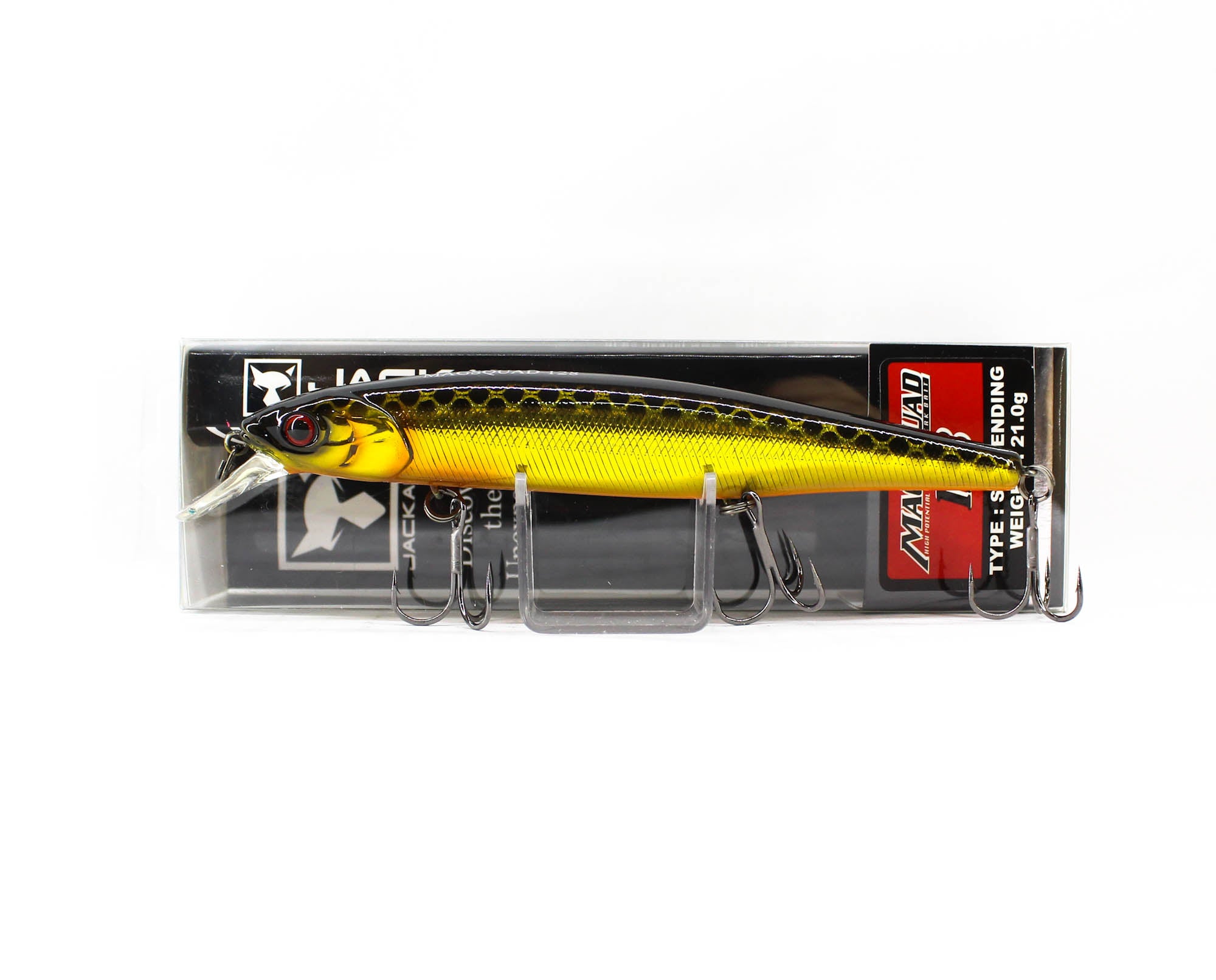 Jackall Magsquad 128SP Jerkbait Suspend Lure HL Gold & Black (4164)