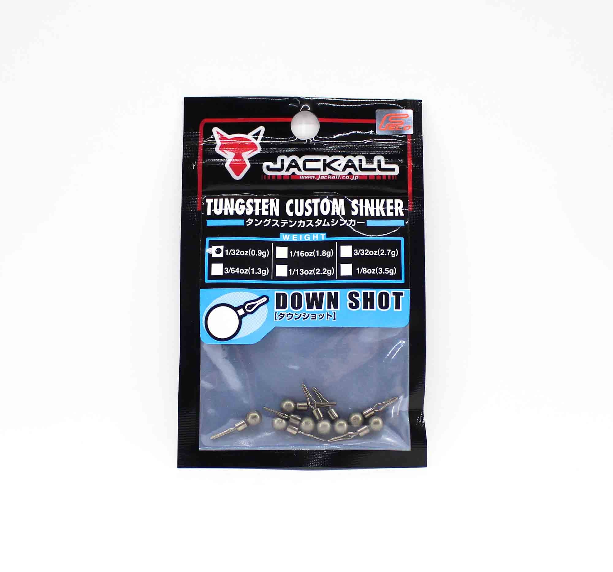 Jackall Tungsten Down Shot Sinker 0.9 Grams-8/Pack (7286)