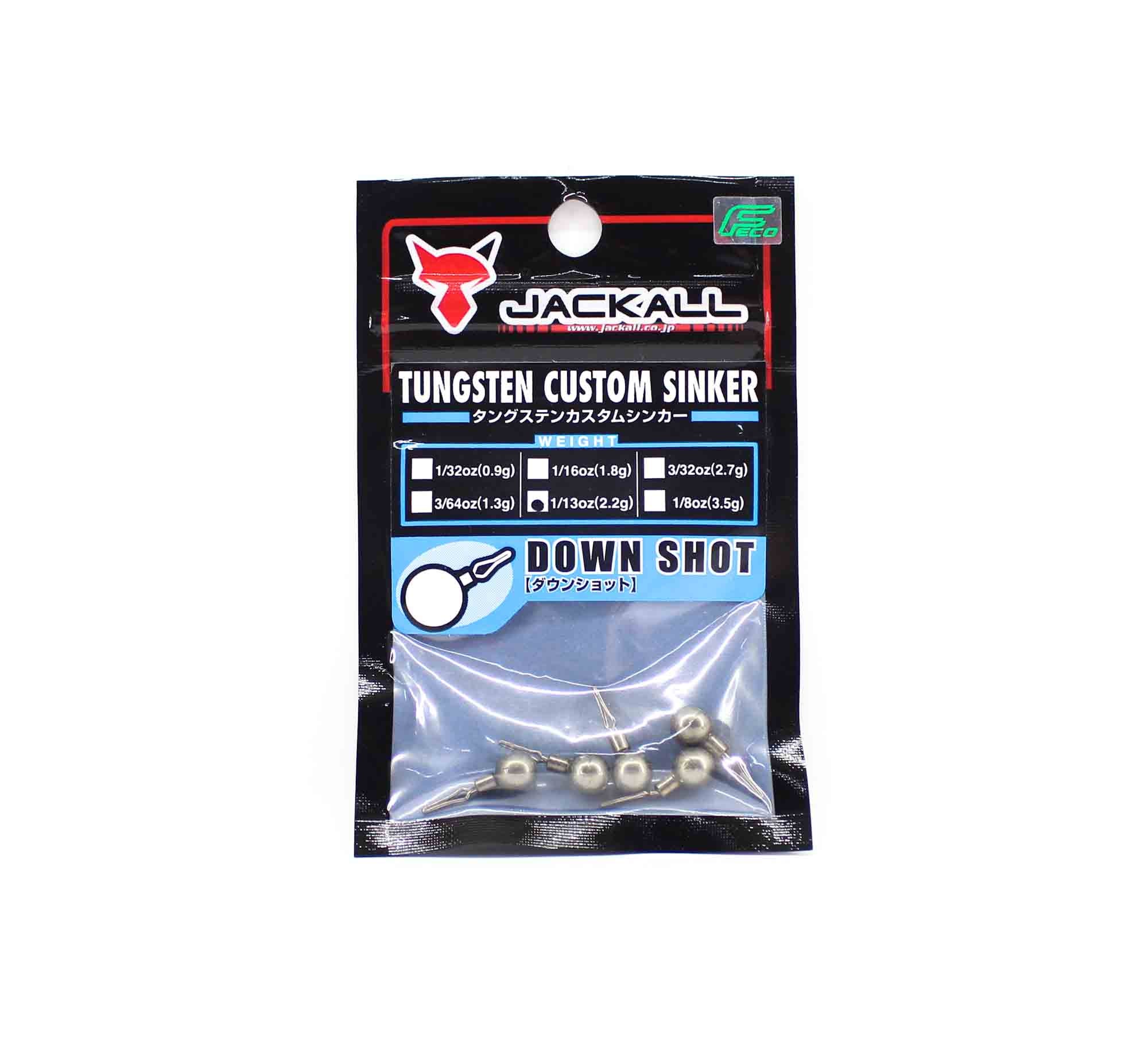 Jackall Tungsten Down Shot Sinker 2.2 Grams-5/Pack (7965)