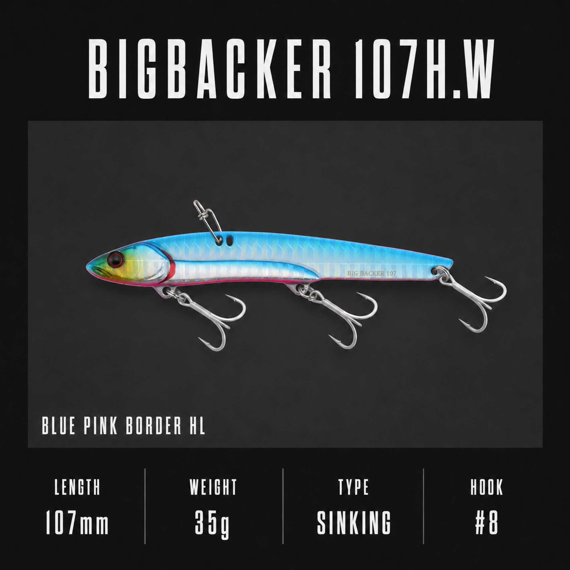 Jackall Big Backer 107 HW Metal Vibe 35 grams Sinking Lure BP HL (4862)