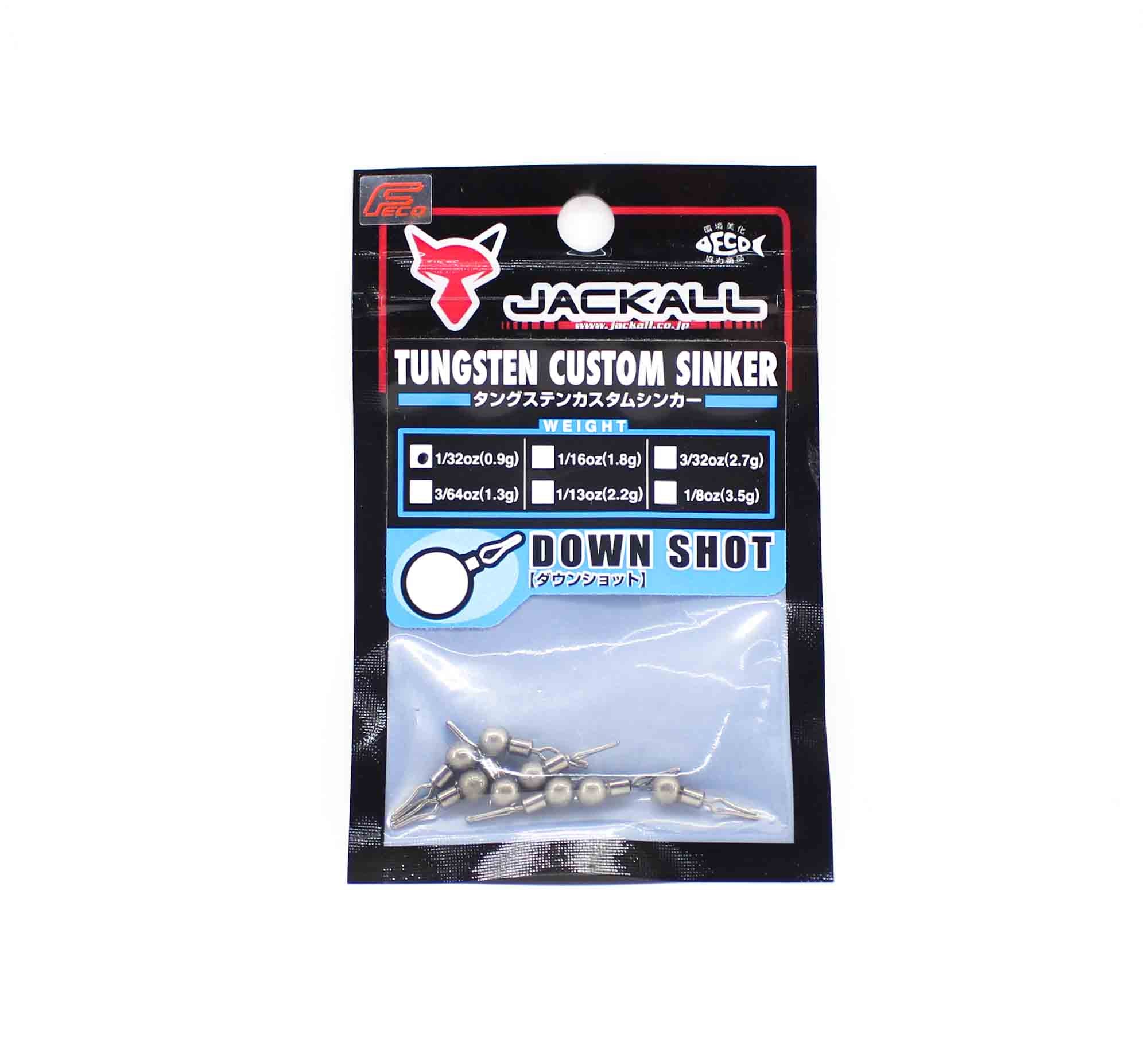 Jackall Tungsten Down Shot Sinker 0.9 Grams-8/Pack (8605)