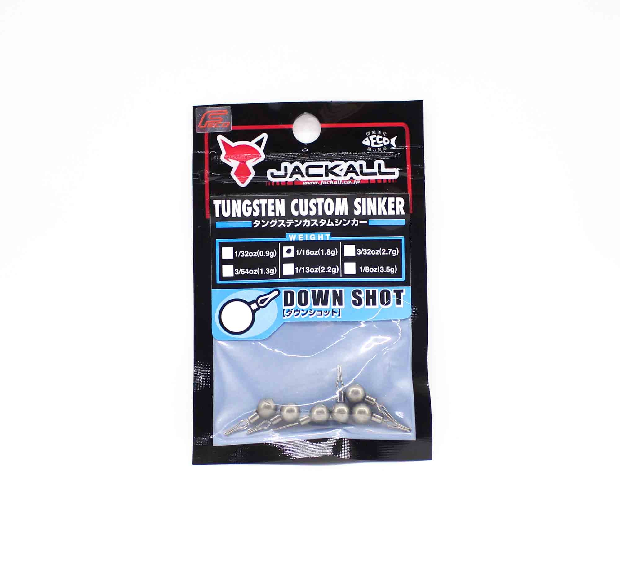 Jackall Tungsten Down Shot Sinker 1.8 Grams-6/Pack (8629)