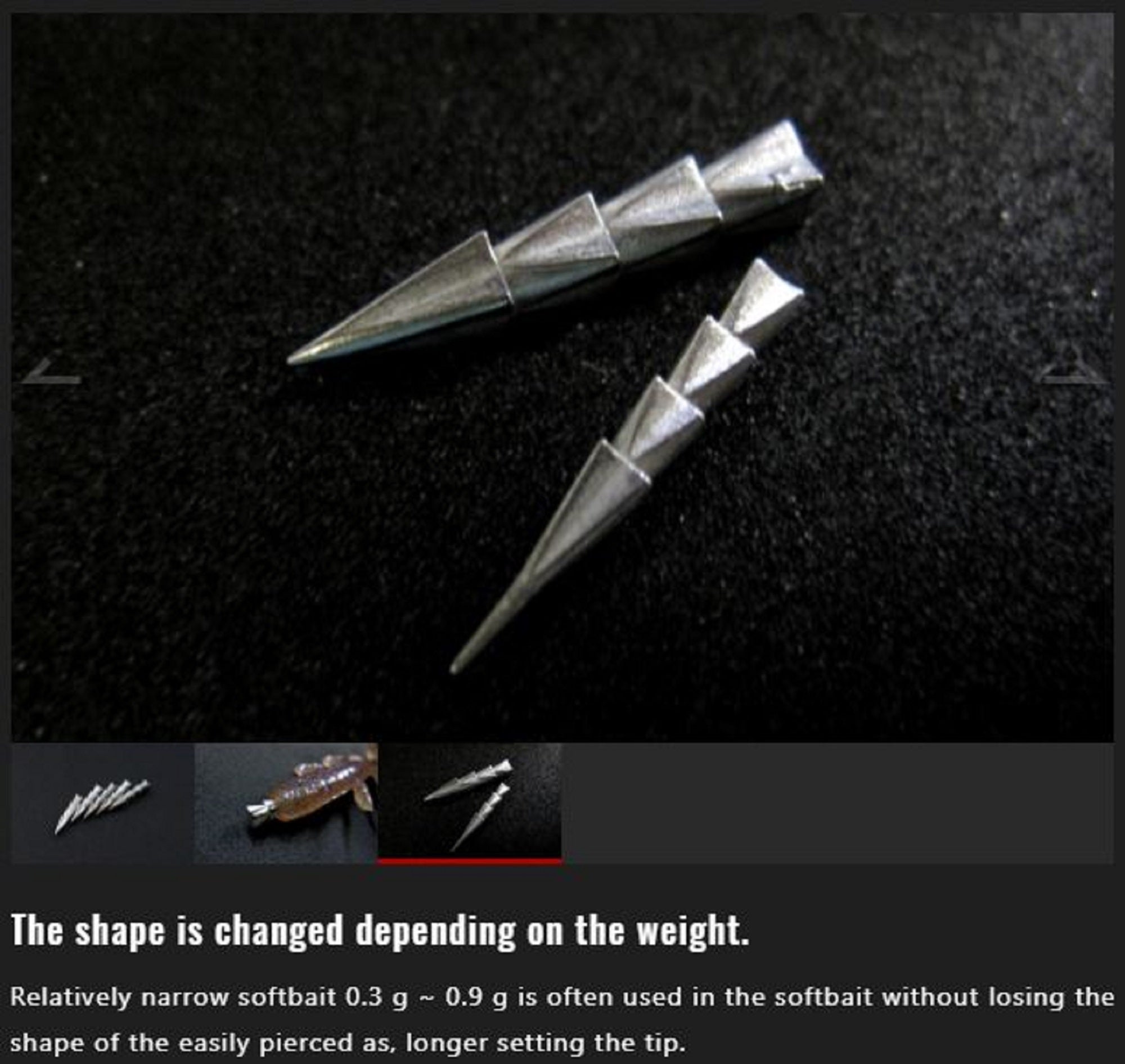 Jackall Tungsten Nail Sinker 0.3 Grams-15/Pack (8728)