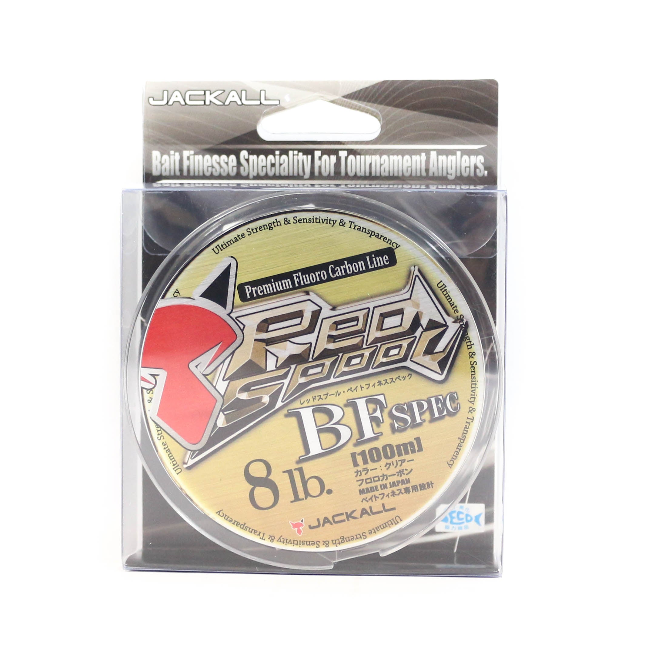 Jackall Fluorocarbon Line Red Spool Bait Finesse 8LB x 100m (0646)
