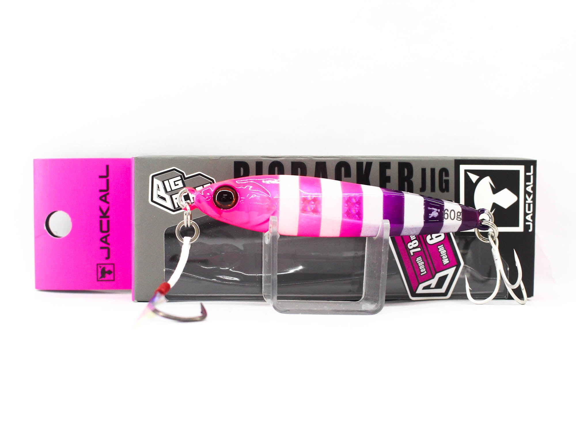 Jackall Metal Jig Big Backer 60 grams Glow Pink Purple (5570)