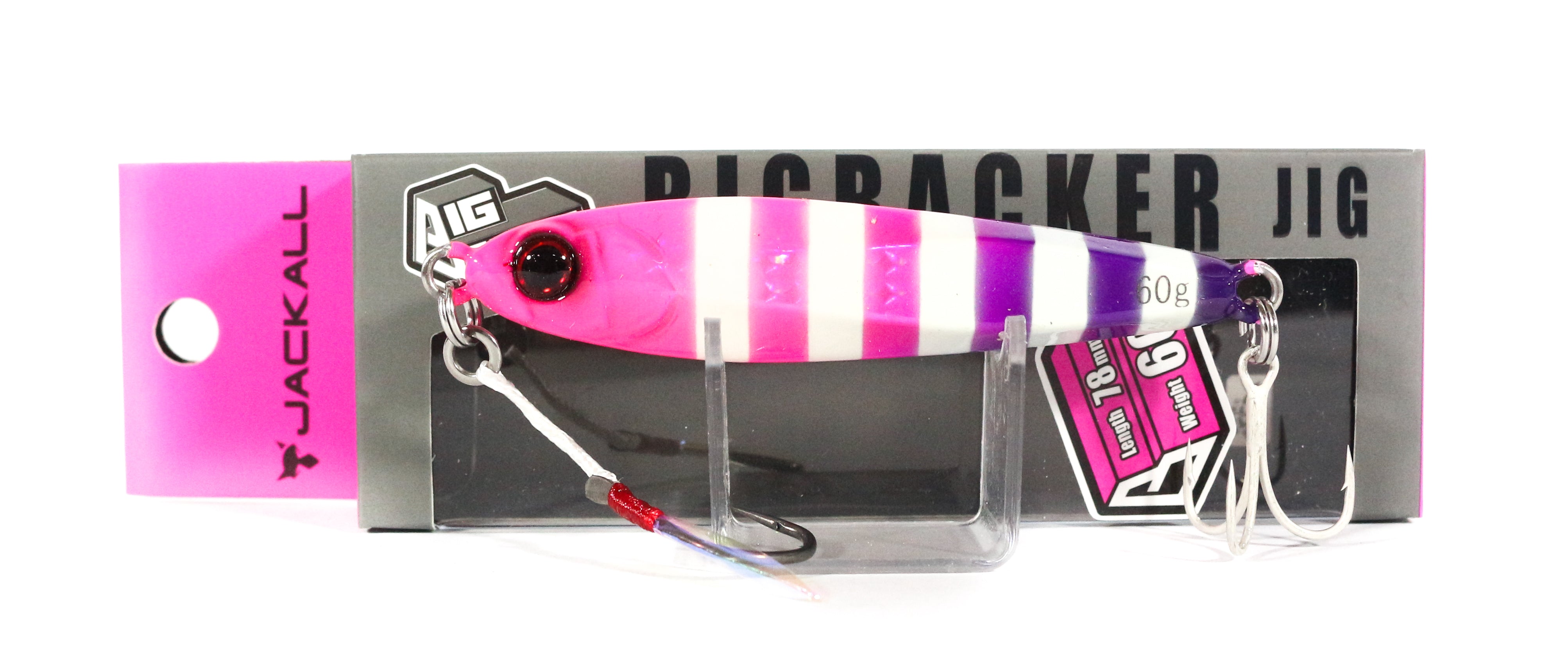 Jackall Metal Jig Big Backer 60 grams Glow Pink Purple (5570)