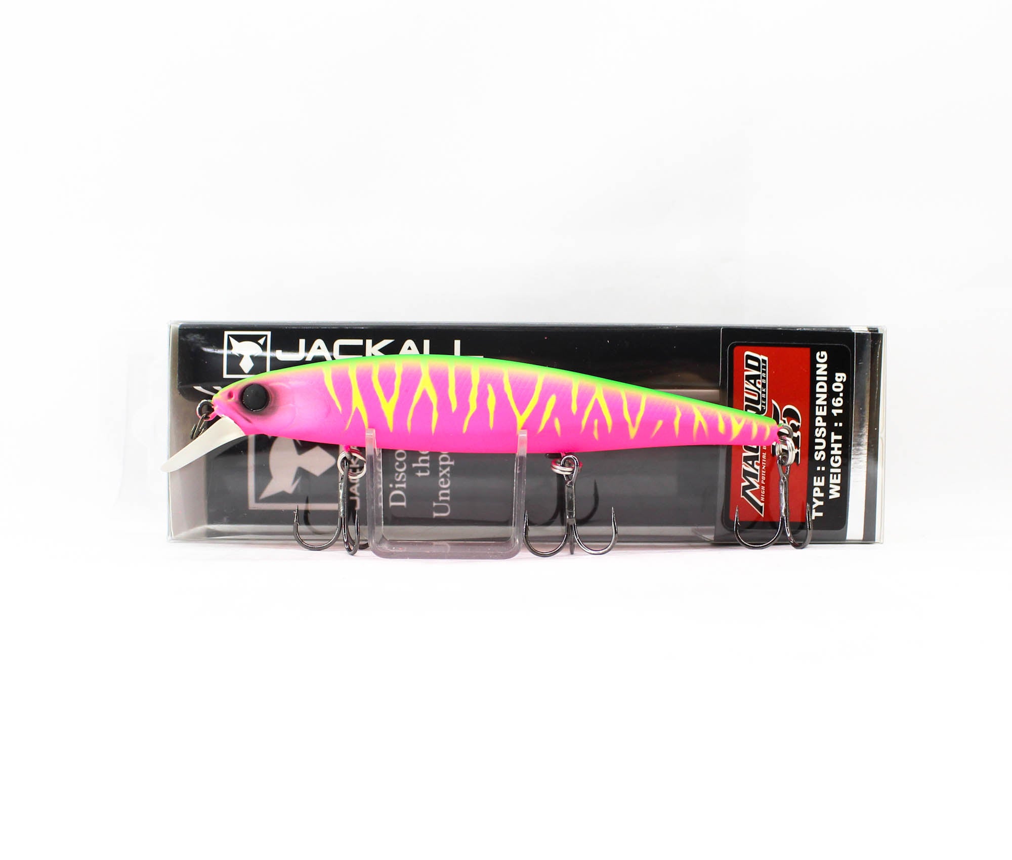 Jackall Magsquad 115SP Jerkbait Suspend Lure Dragon Fruit Mat Tiger (7222)