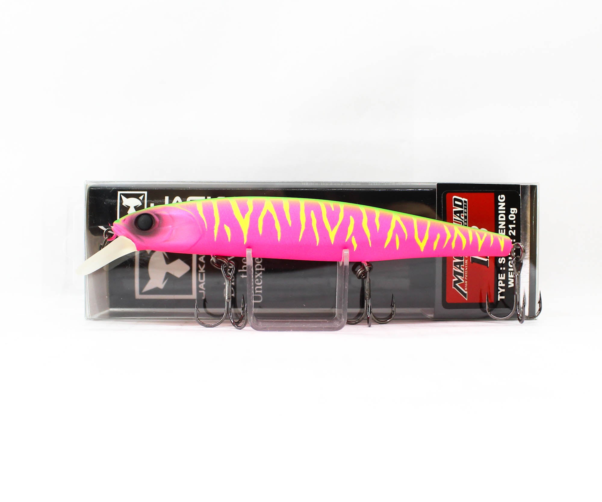 Jackall Magsquad 128SP Jerkbait Suspend Lure Dragon Fruit Mat Tiger (7246)