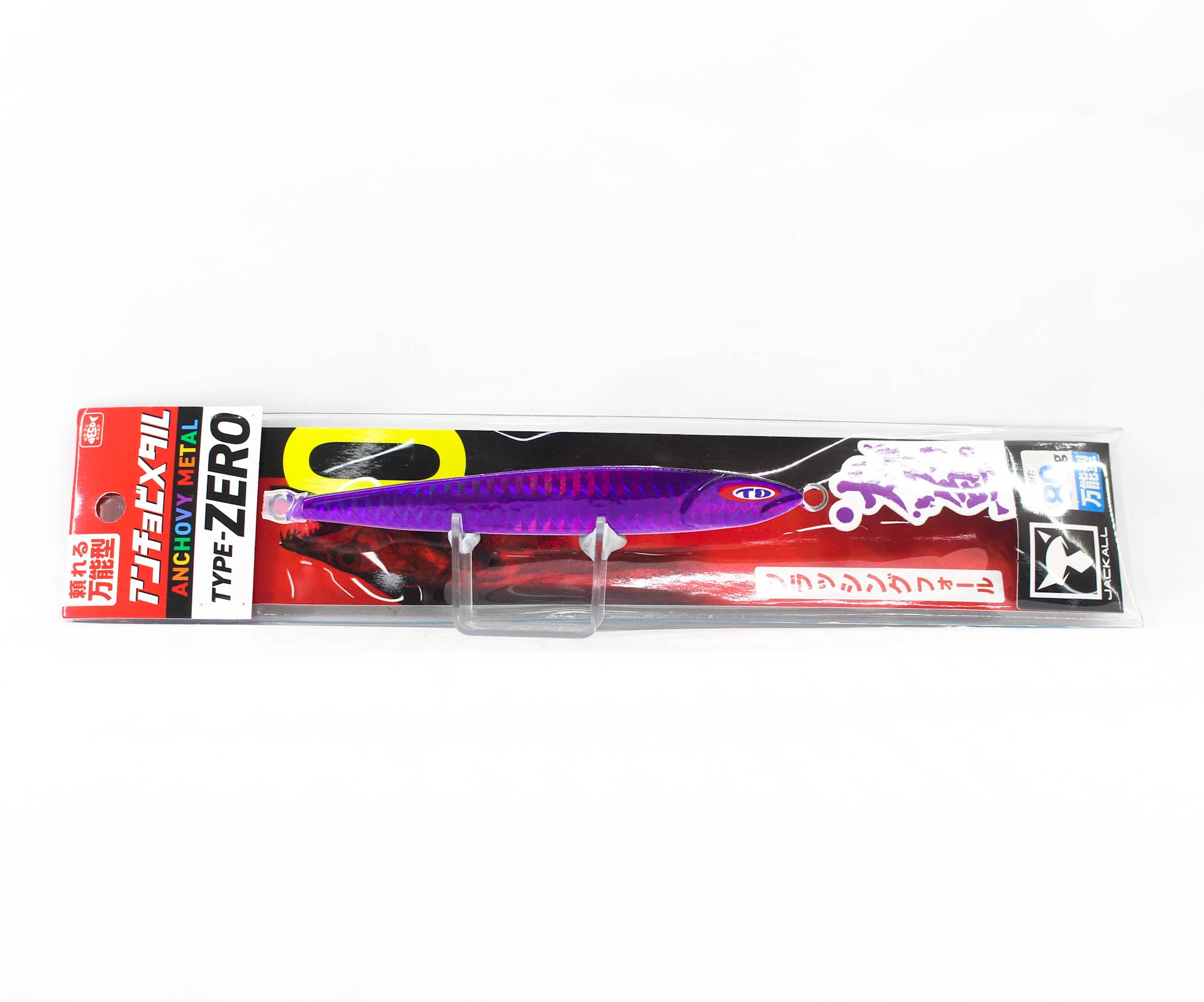 Jackall Metal Jig Anchovy Type 0 Flush Fall 80g Purple Glow Stripe (8076)