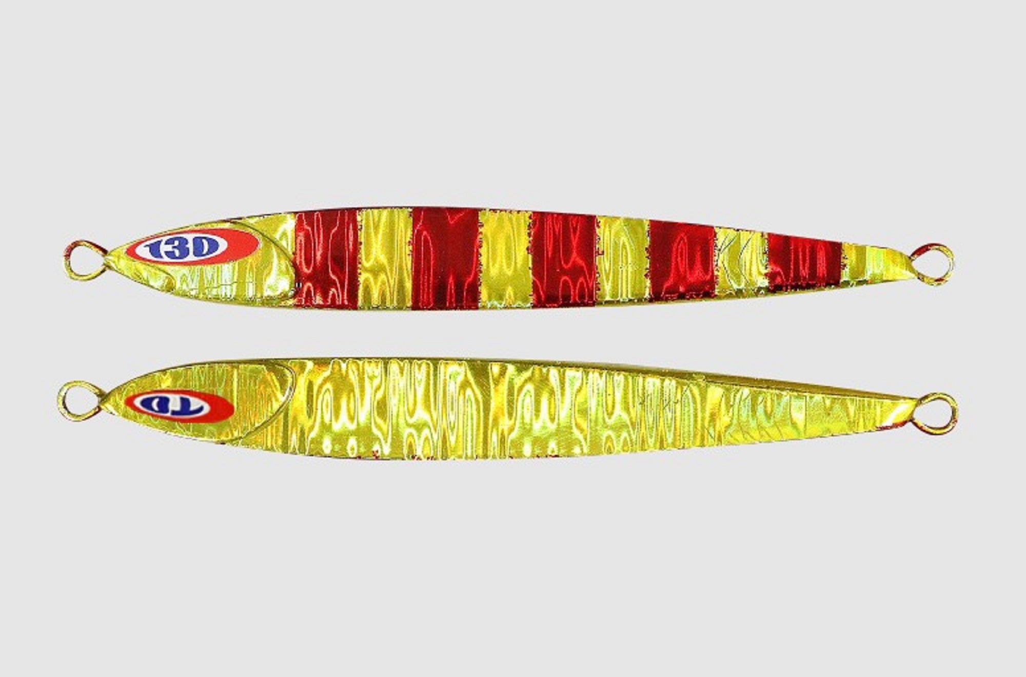 Jackall Metal Jig Anchovy Type 0 Flush Fall 80 grams Red Gold Stripe (8090)