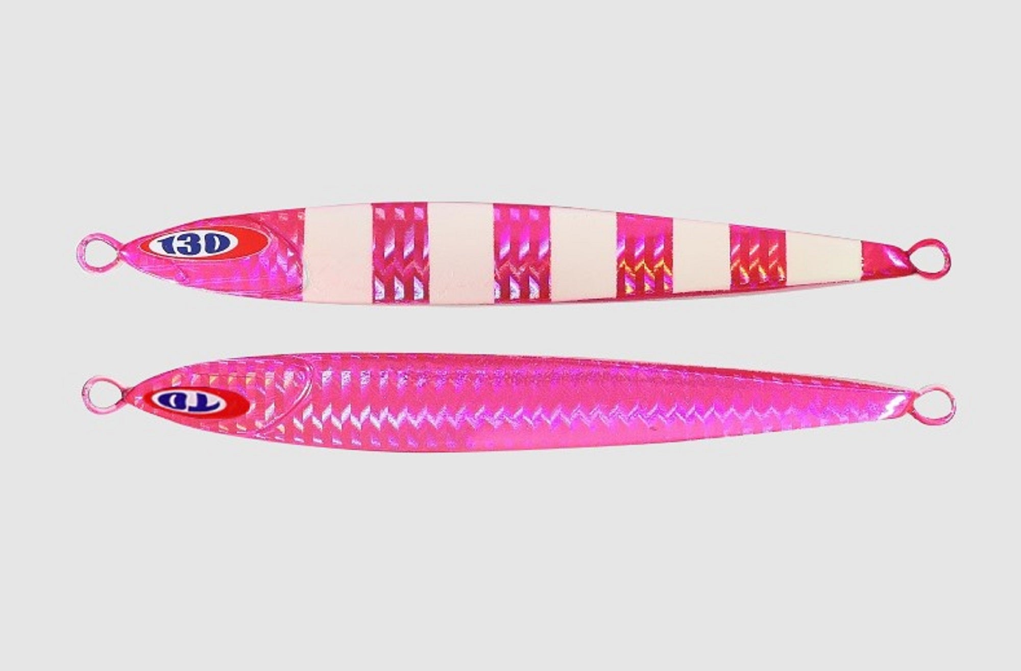 Jackall Metal Jig Anchovy Type 0 Flush Fall 100g Pink Glow Stripe (8182)