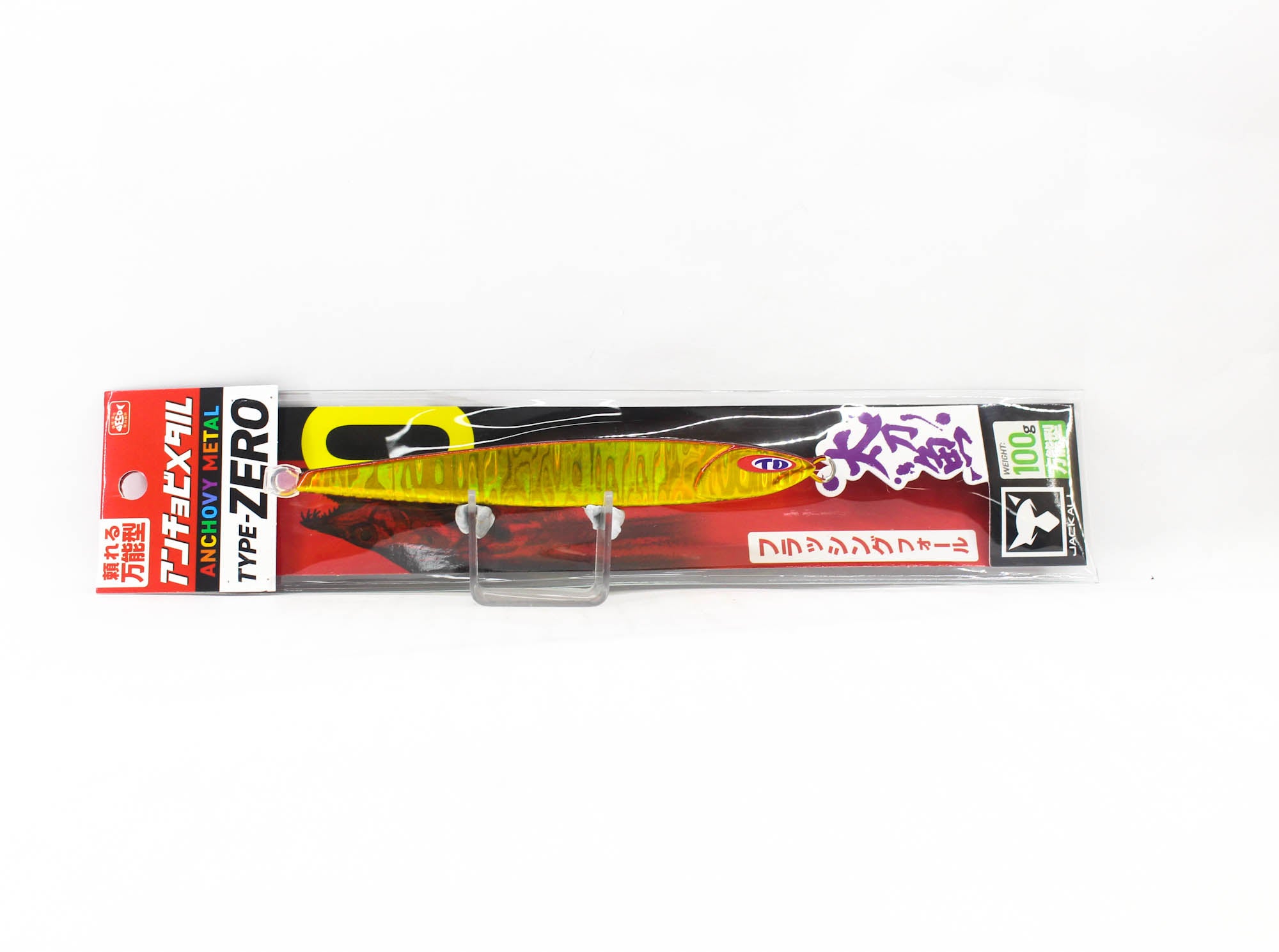 Jackall Metal Jig Anchovy Type 0 Flush Fall 100g Red Gold Stripe (8199)