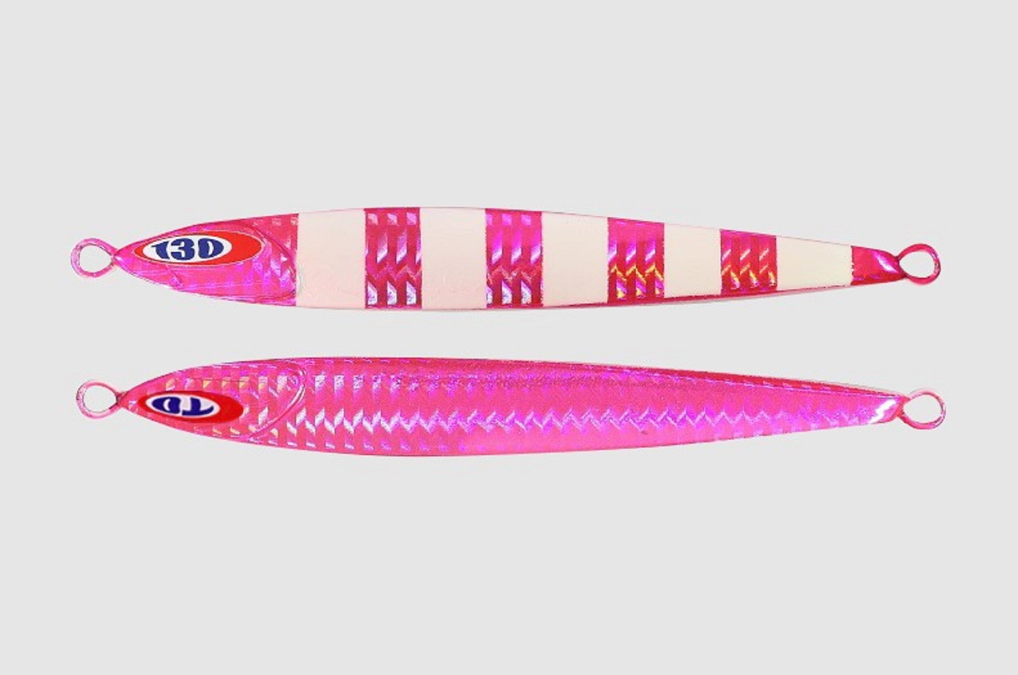 Jackall Metal Jig Anchovy Type 0 Flush Fall 130g Pink Glow Stripe (8281)
