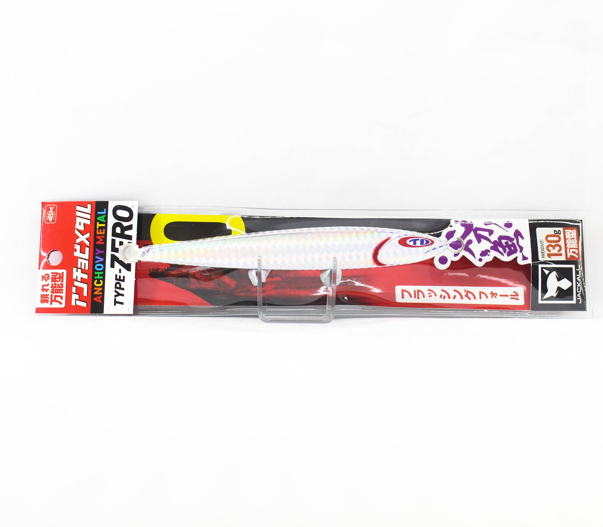 Jackall Metal Jig Anchovy Type 0 Flush Fall 130 grams Tachi Silver (8335)
