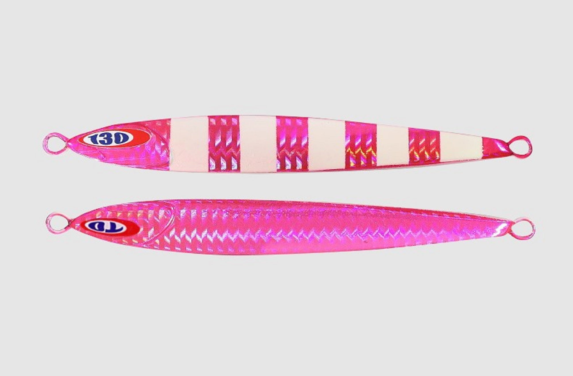 Jackall Metal Jig Anchovy Type 0 Flush Fall 200g Pink Glow Stripe (8489)