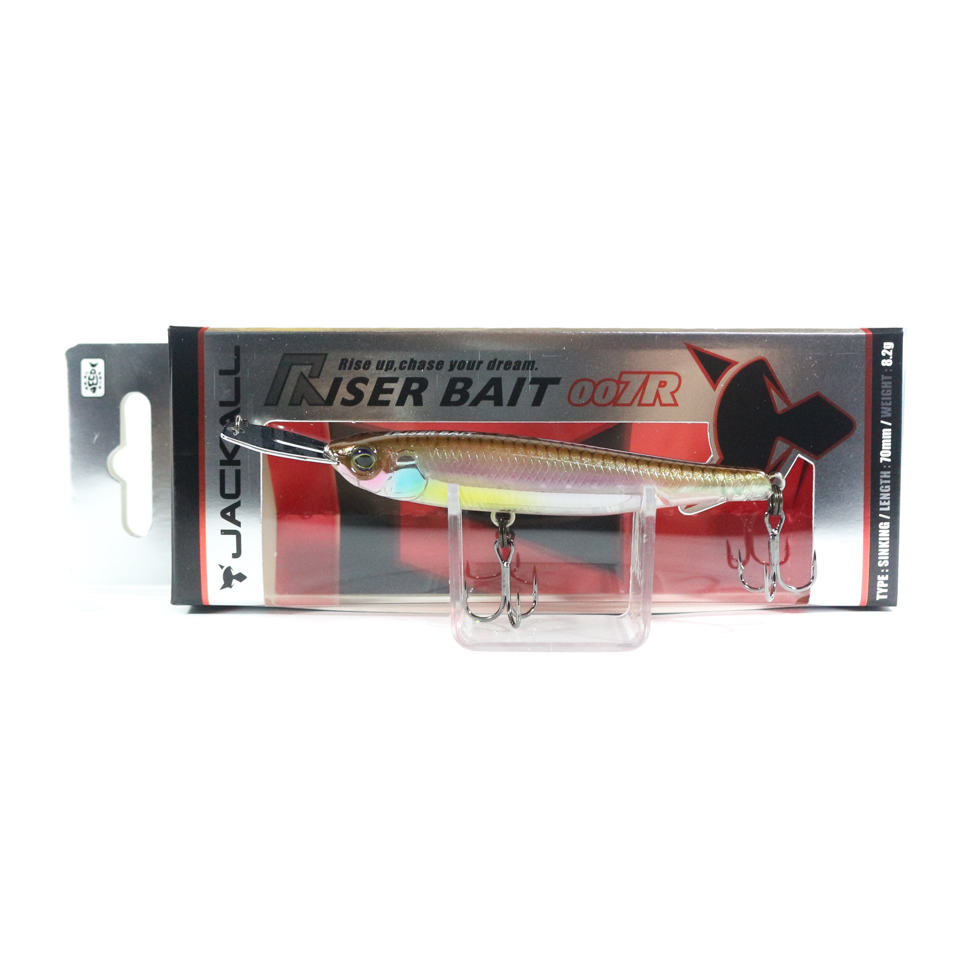 Jackall Riser Bait 007R 70mm Topwater Sinking Lure Half Wakasagi (9134)