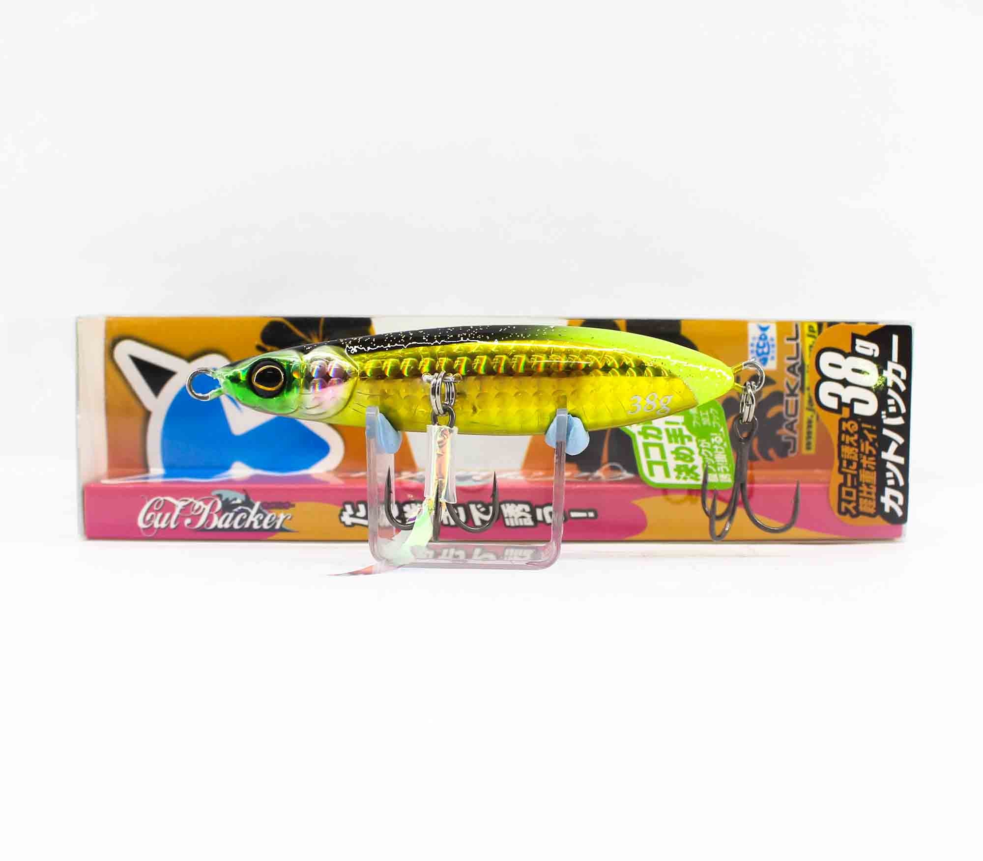 Jackall Metal Jig Cut Backer 38 grams Chartruse Gold Bait (2028)