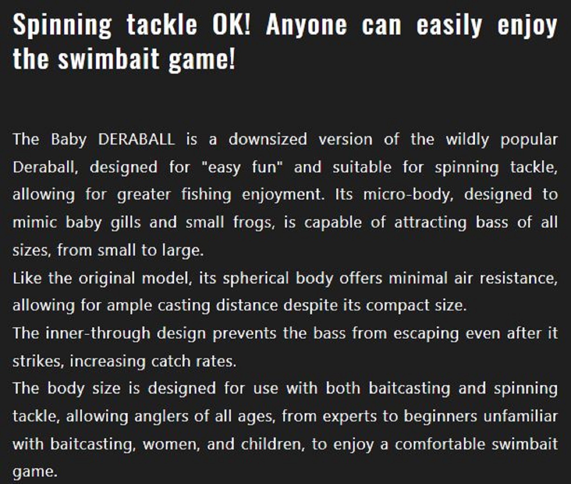 Jackall Deraball Baby 60 mm 11 grams Sinking Lure Pond Yamakagashi (7849)