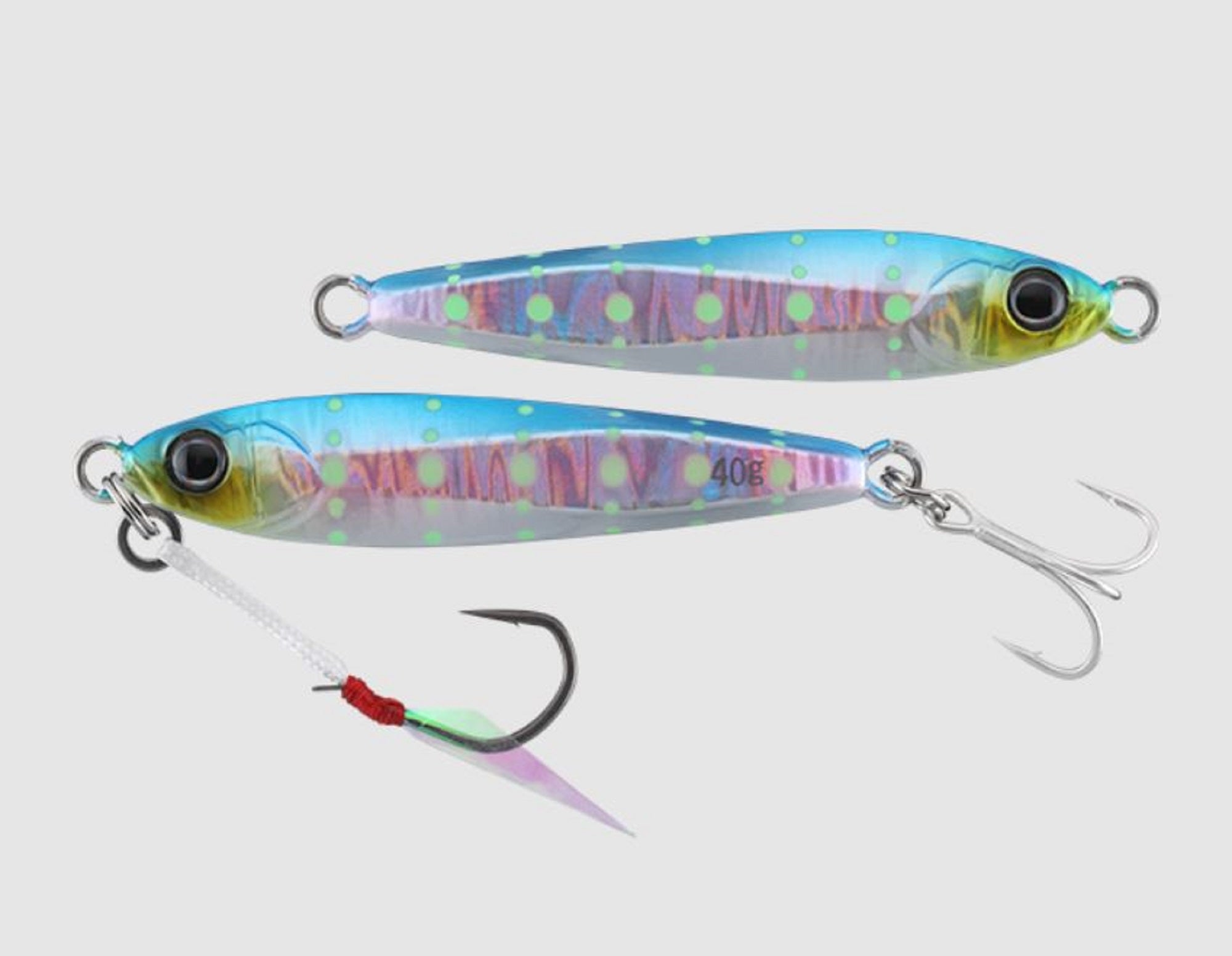 Jackall Metal Jig Big Backer 10 grams Blue PinkGlow Dot (2798)
