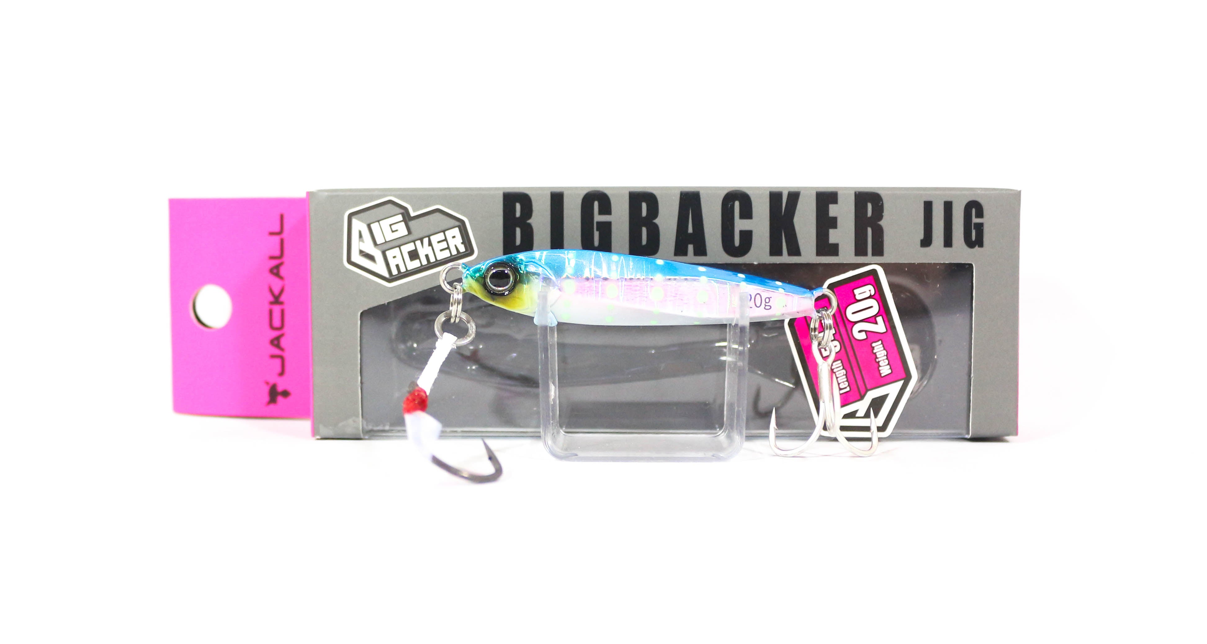 Jackall Metal Jig Big Backer 20 grams Blue Pink Glow Dot (2859)
