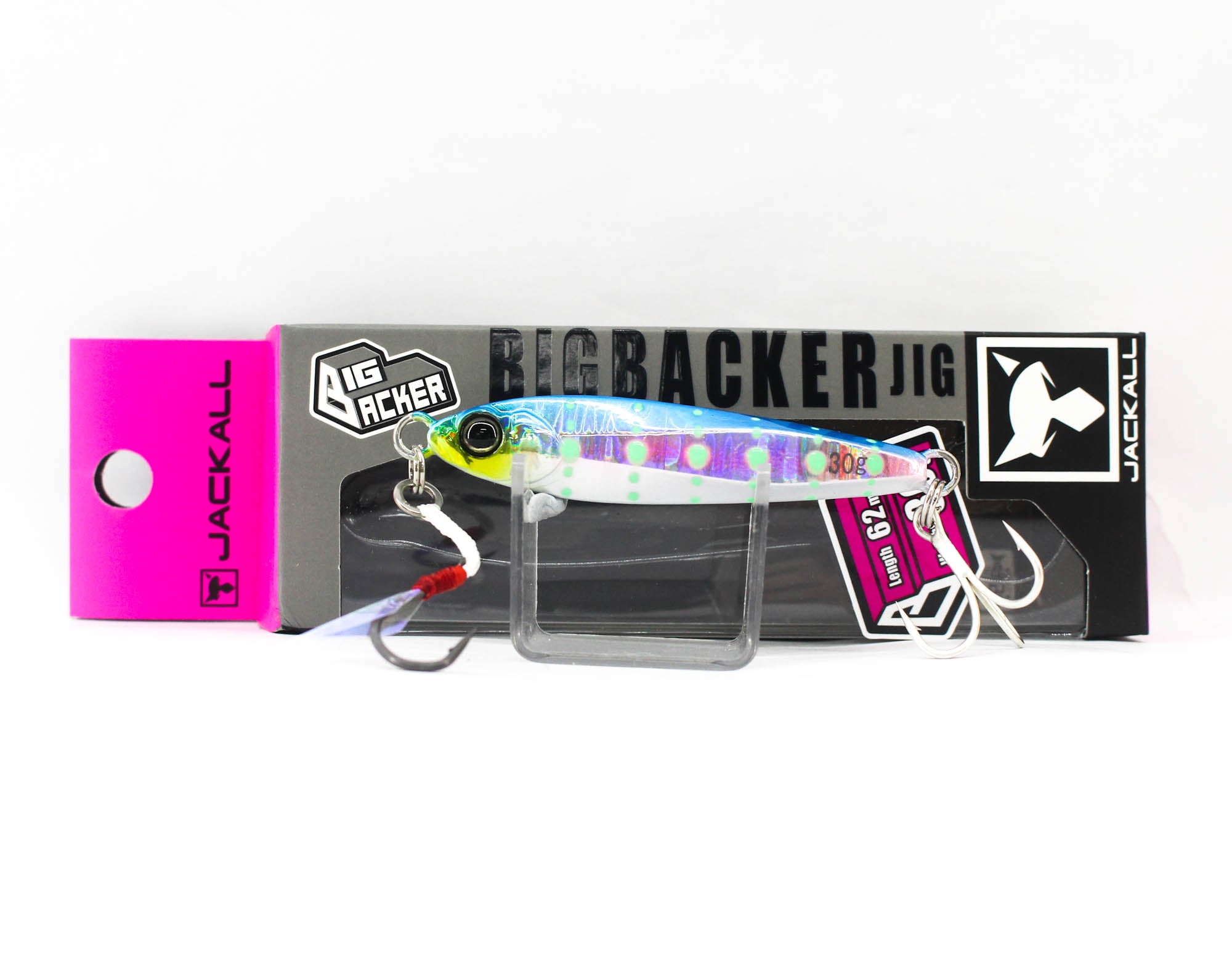 Jackall Metal Jig Big Backer 30 grams Blue Pink Glow Dot (2880)