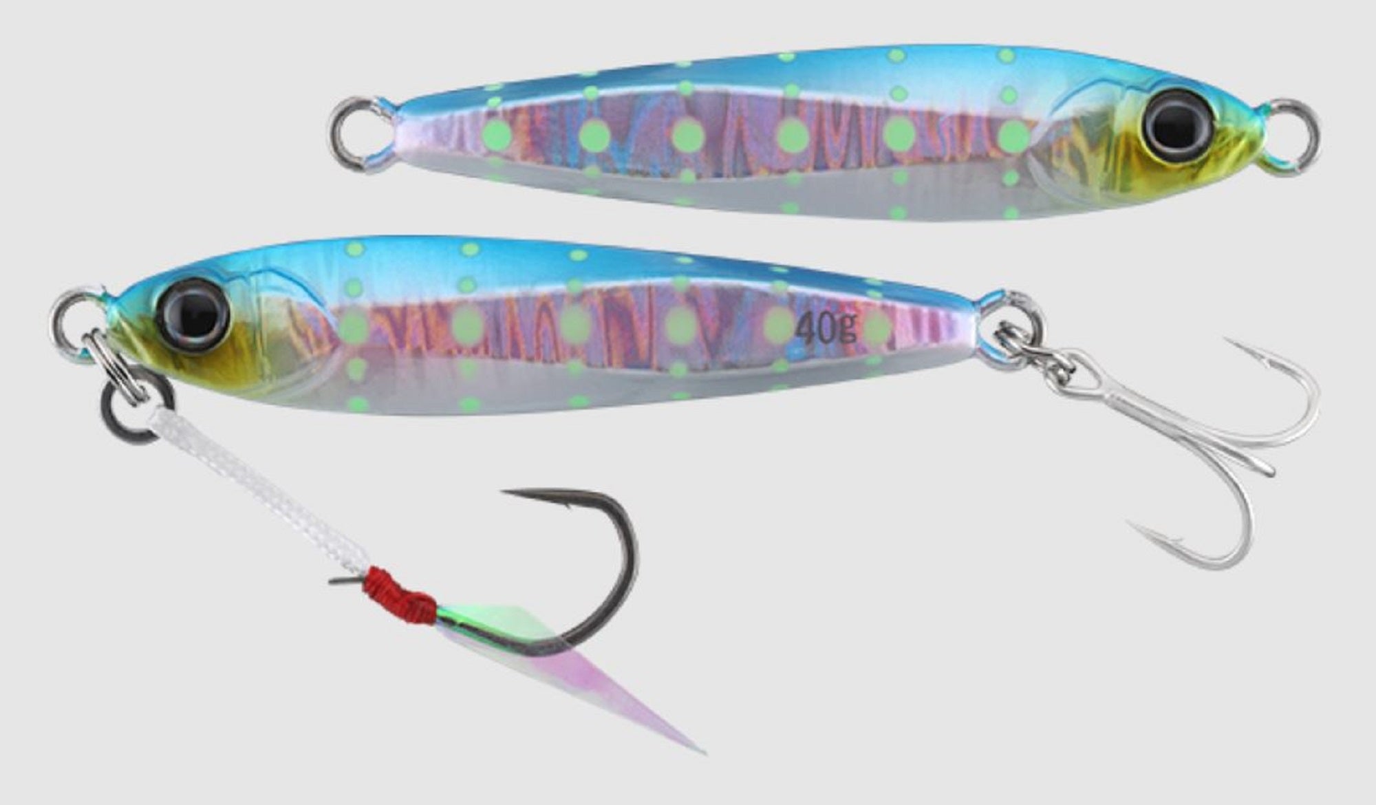 Jackall Metal Jig Big Backer 40 grams Blue Pink Glow Dot (2910)