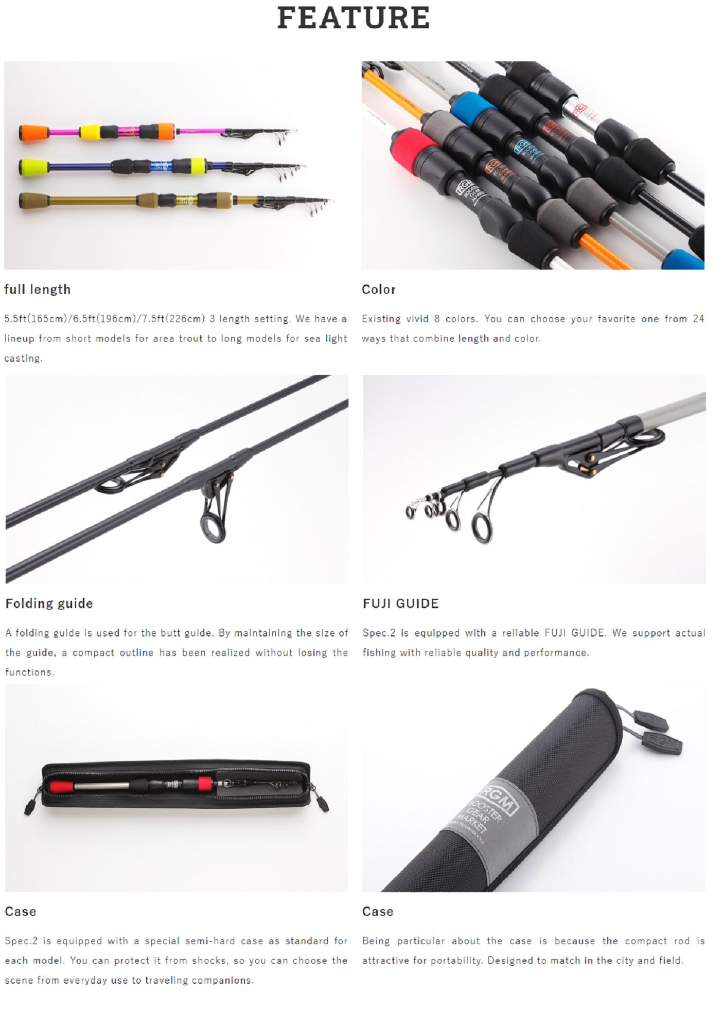 Jackall RGM Rod Spinning Telescopic Spec 2/6.5 1.96m BL/SI (6611)