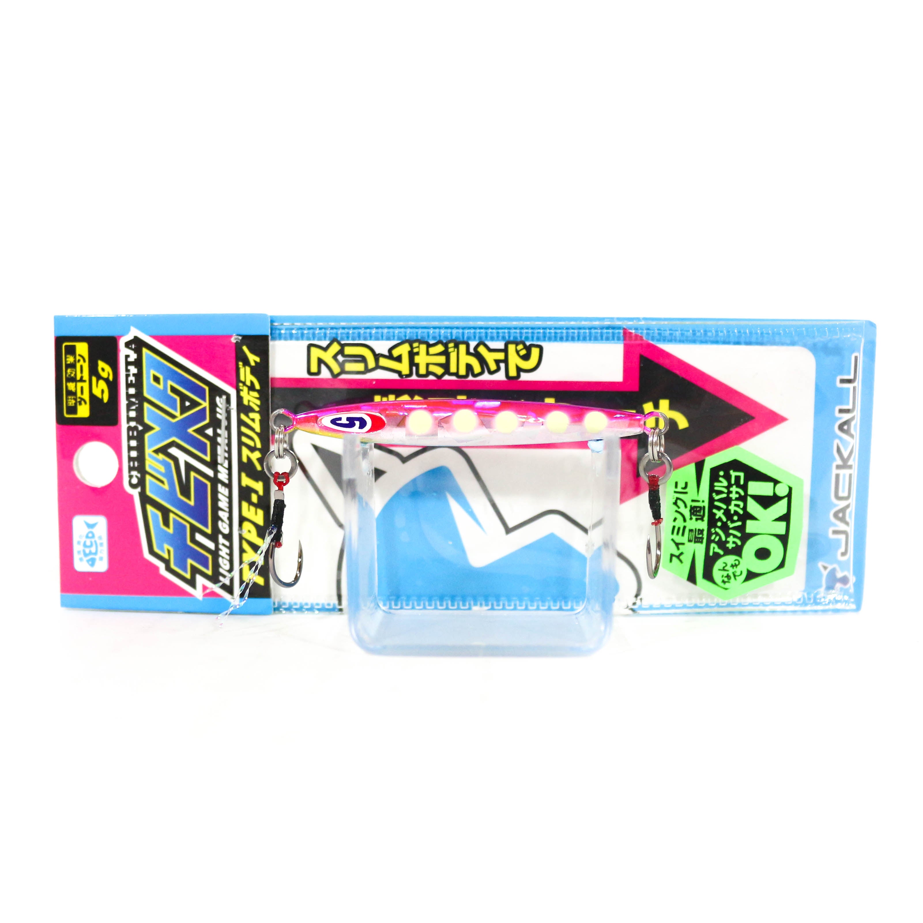 Jackall Metal Jig Chibi Metal Type I 5 grams Glow Dot Pink Iwashi (7427)