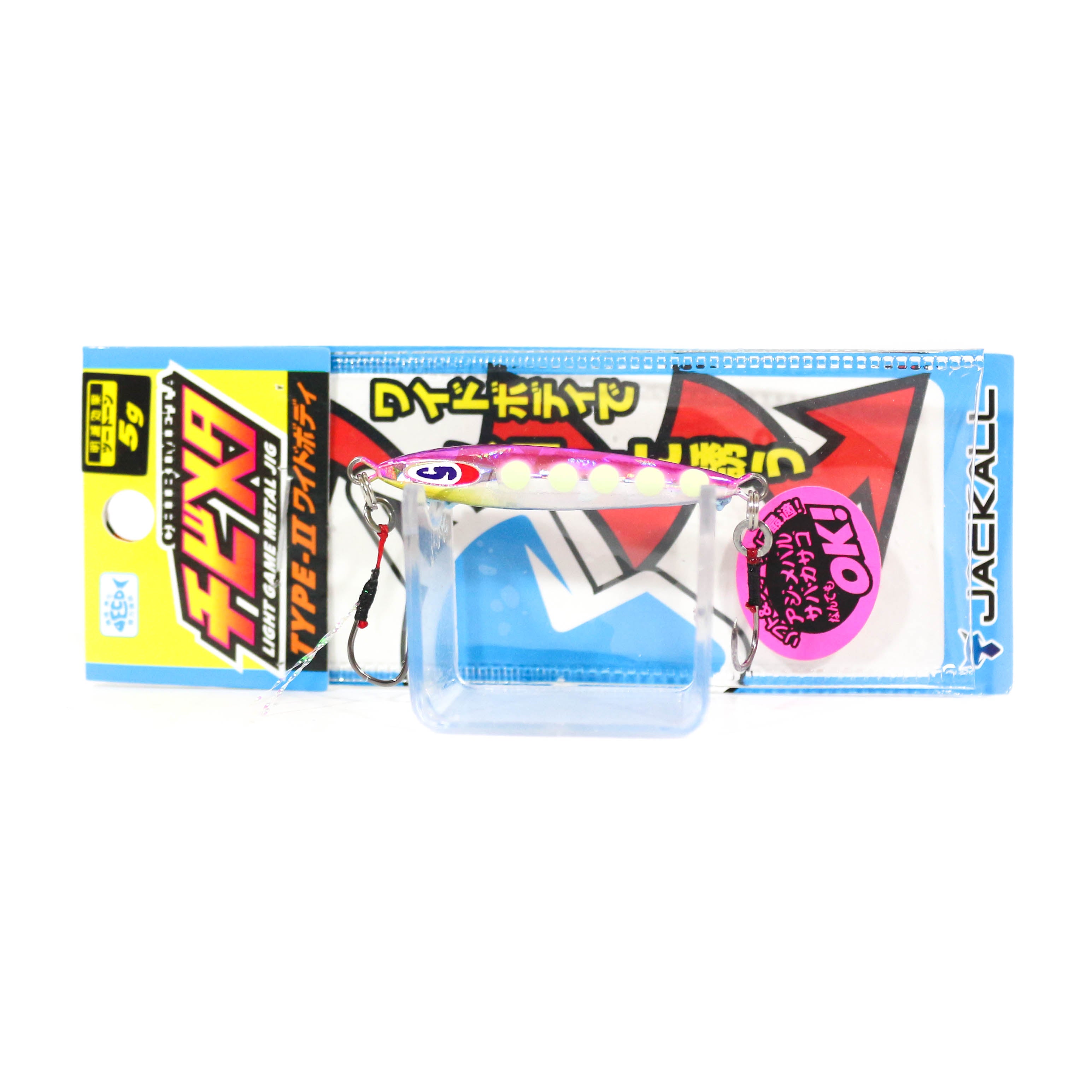 Jackall Metal Jig Chibi Metal Type II 5 grams Glow Dot Pink Iwashi (7625)