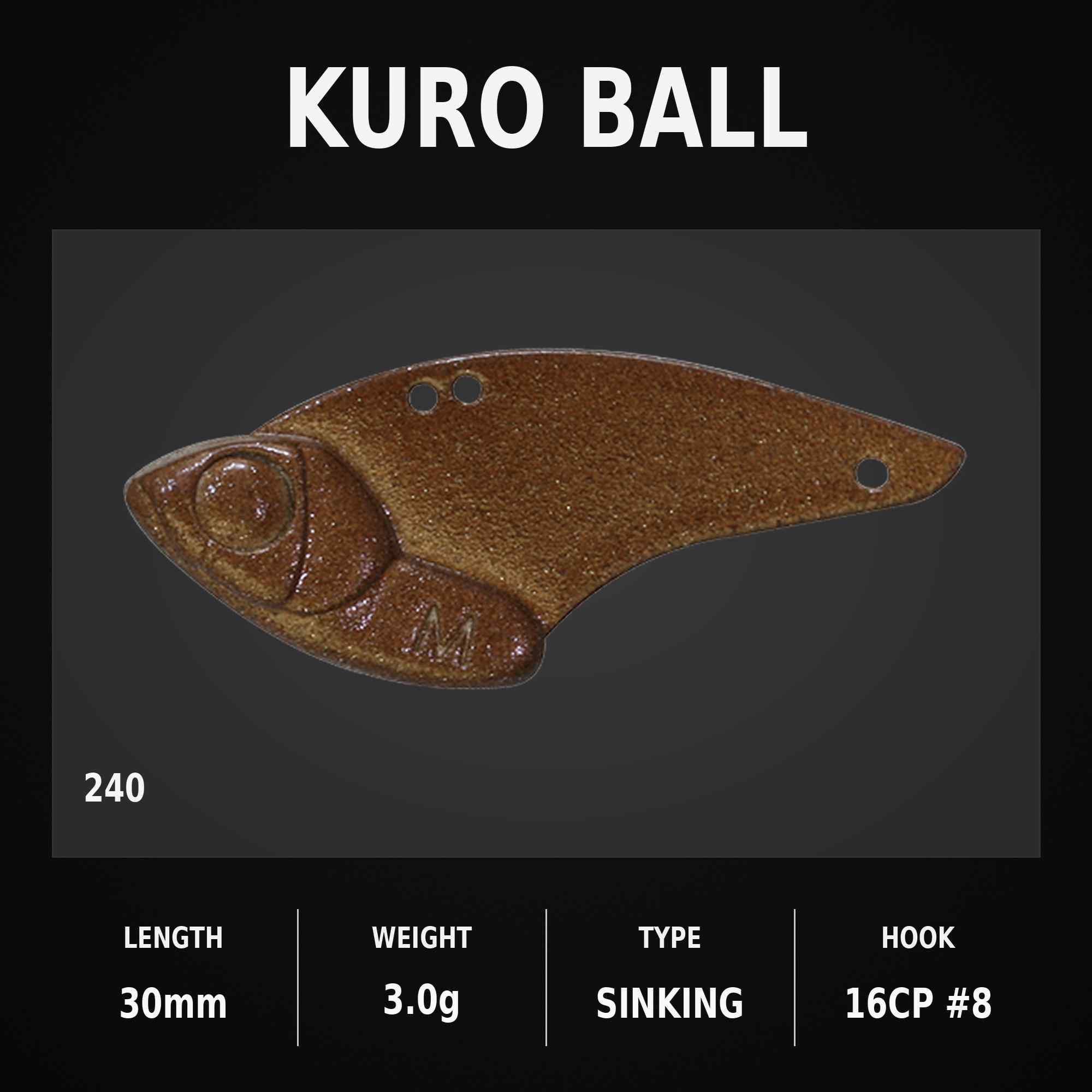 Jackall Kuro Ball 3.0 grams Sinking Lure 240 (1813)