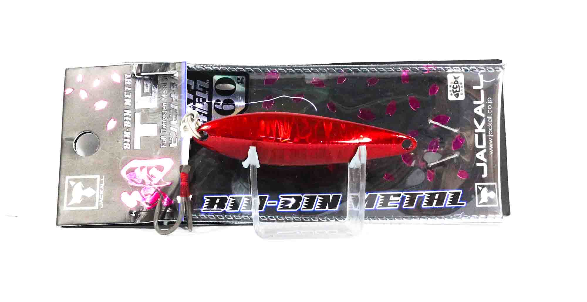 Jackall Metal Jig Bin Bin TG Tungsten 60 grams Red Ika Glow (1899)