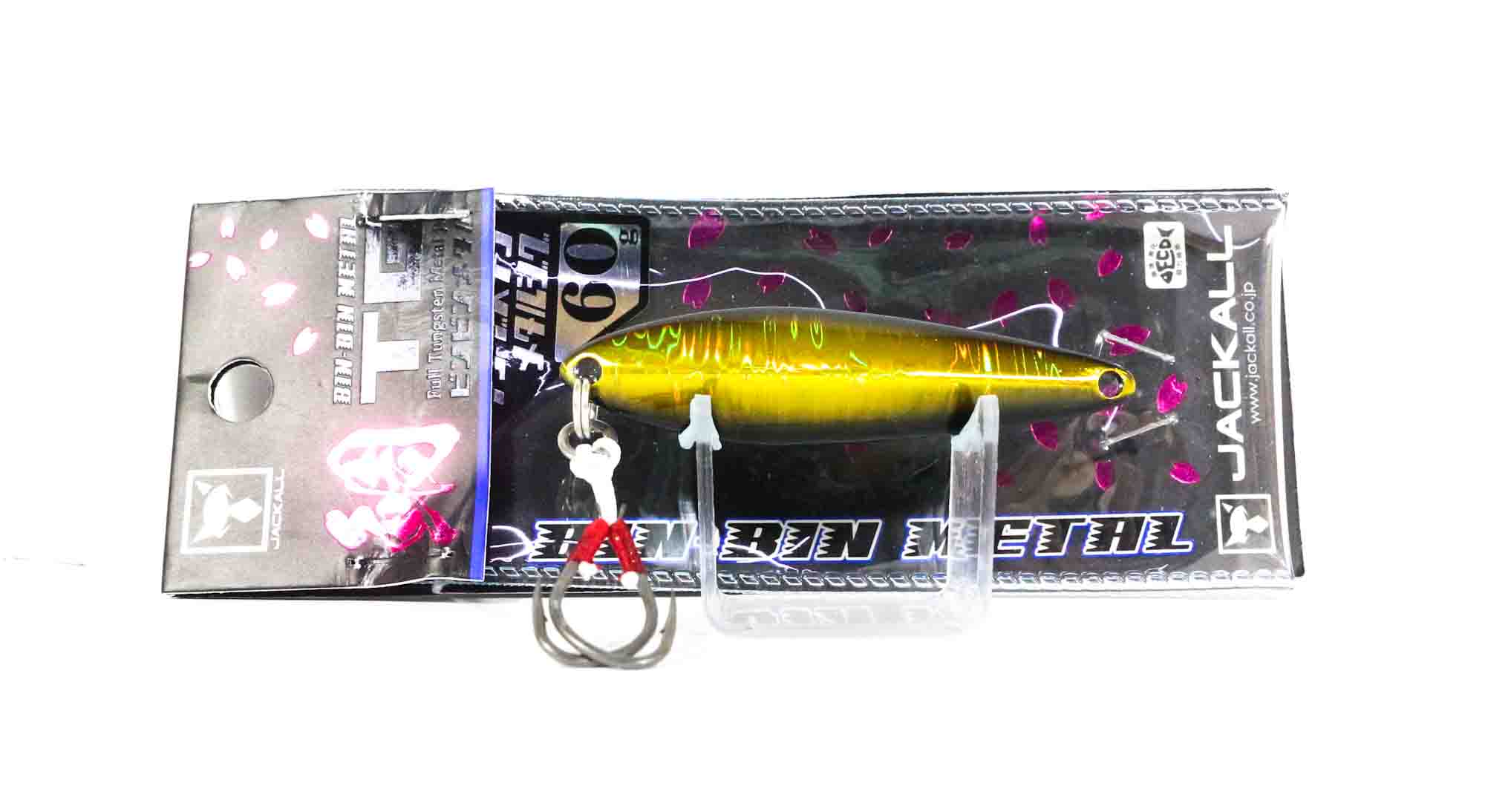 Jackall Metal Jig Bin Bin TG Tungsten 60 grams Black Gold Ika Glow (1905)