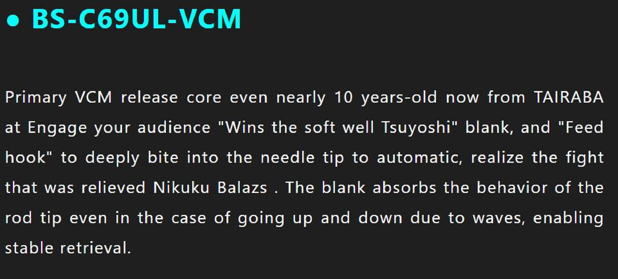 Jackall Rod Baitcast Bin Bin Stick VCM BS-C69UL-VCM (6047)