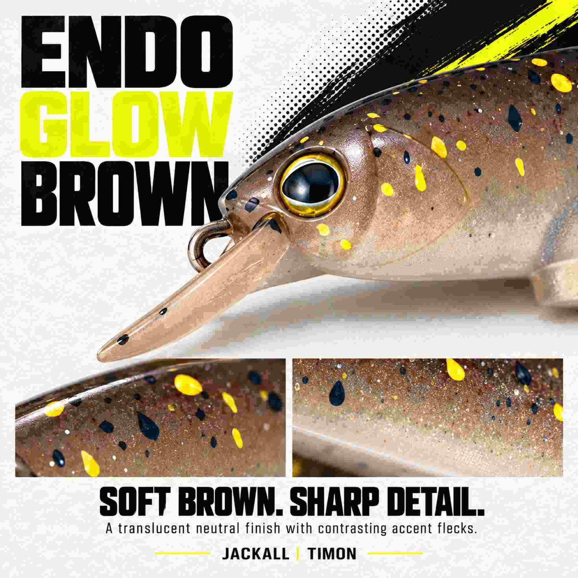 Jackall Timon Buri Buri Minnow F 40 mm Floating Lure Endo Glow Brown (3851)