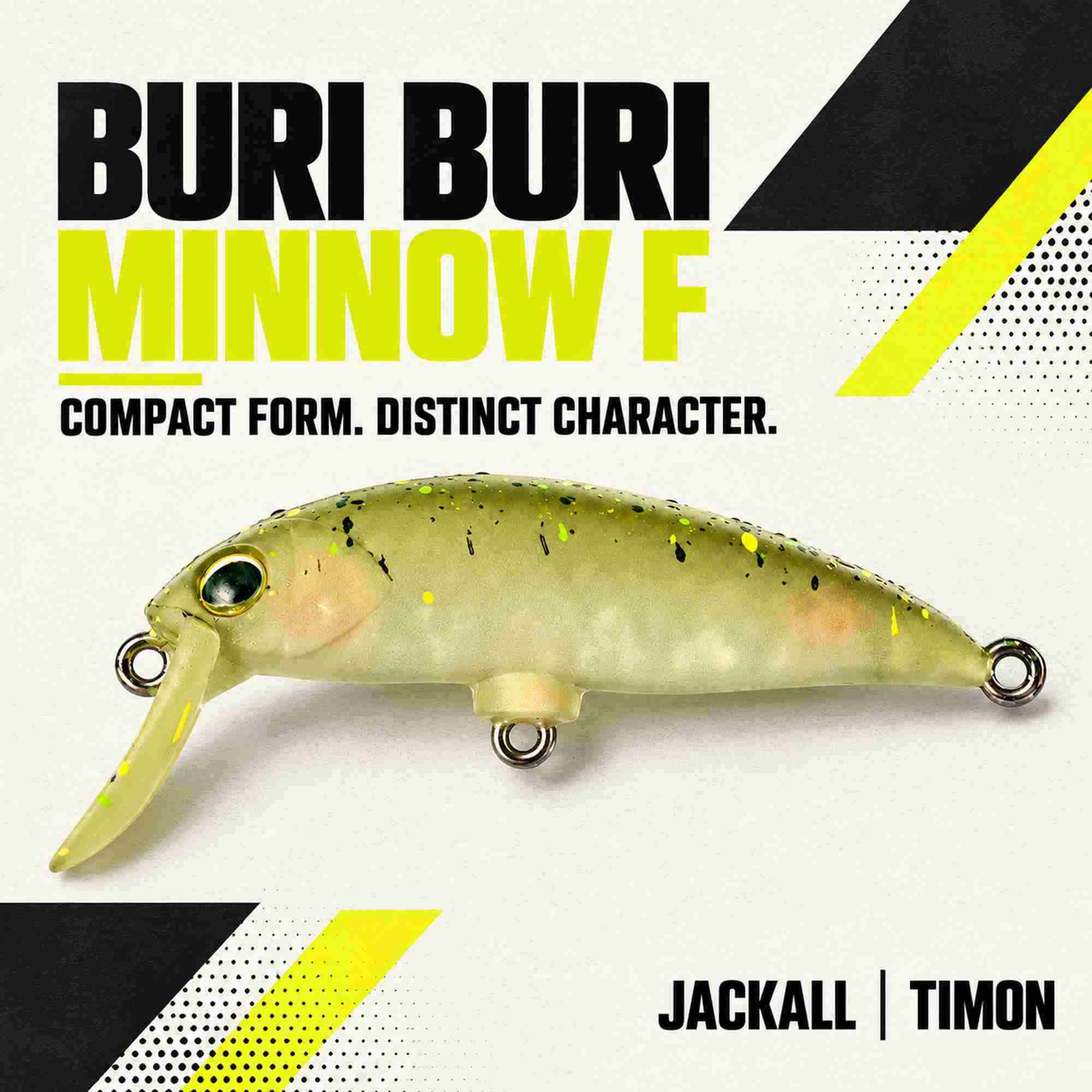 Jackall Timon Buri Buri Minnow F 40 mm Floating Lure Endo Glow Olive (3868)