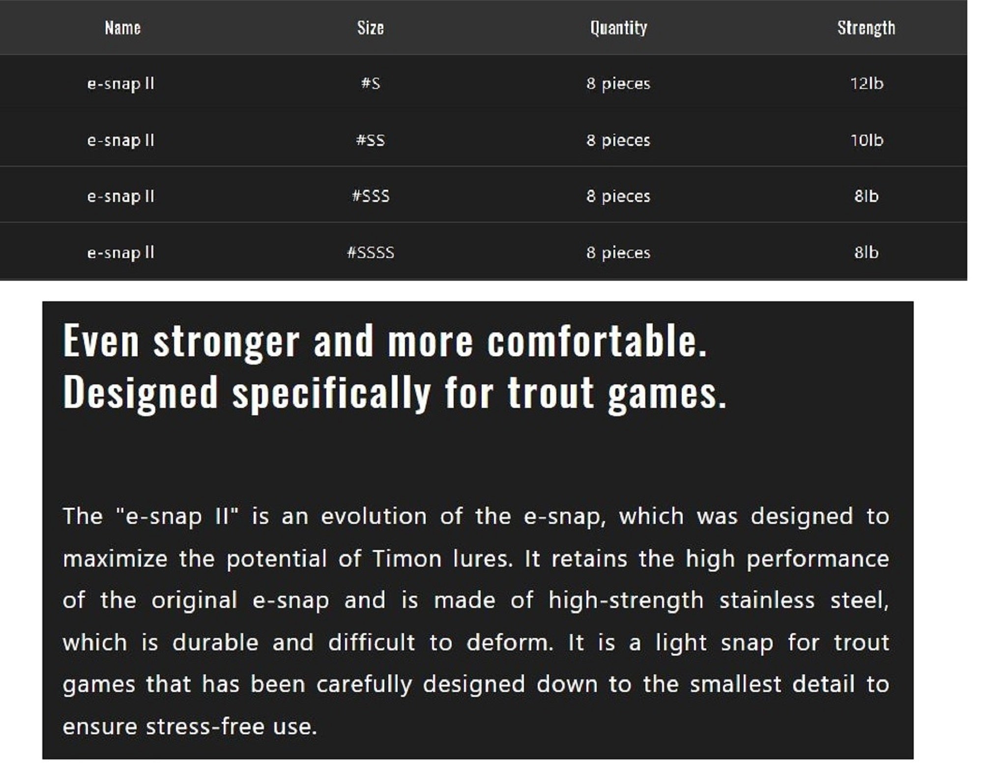 Jackall E-Snap II Size S (5329)