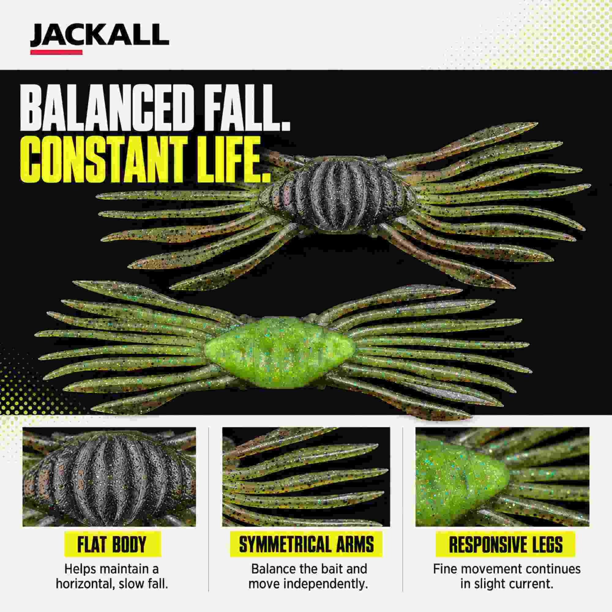 Jackall Soft Lure Drift Crab 145 mm x 45mm Green Pumpkin Chart (2273)