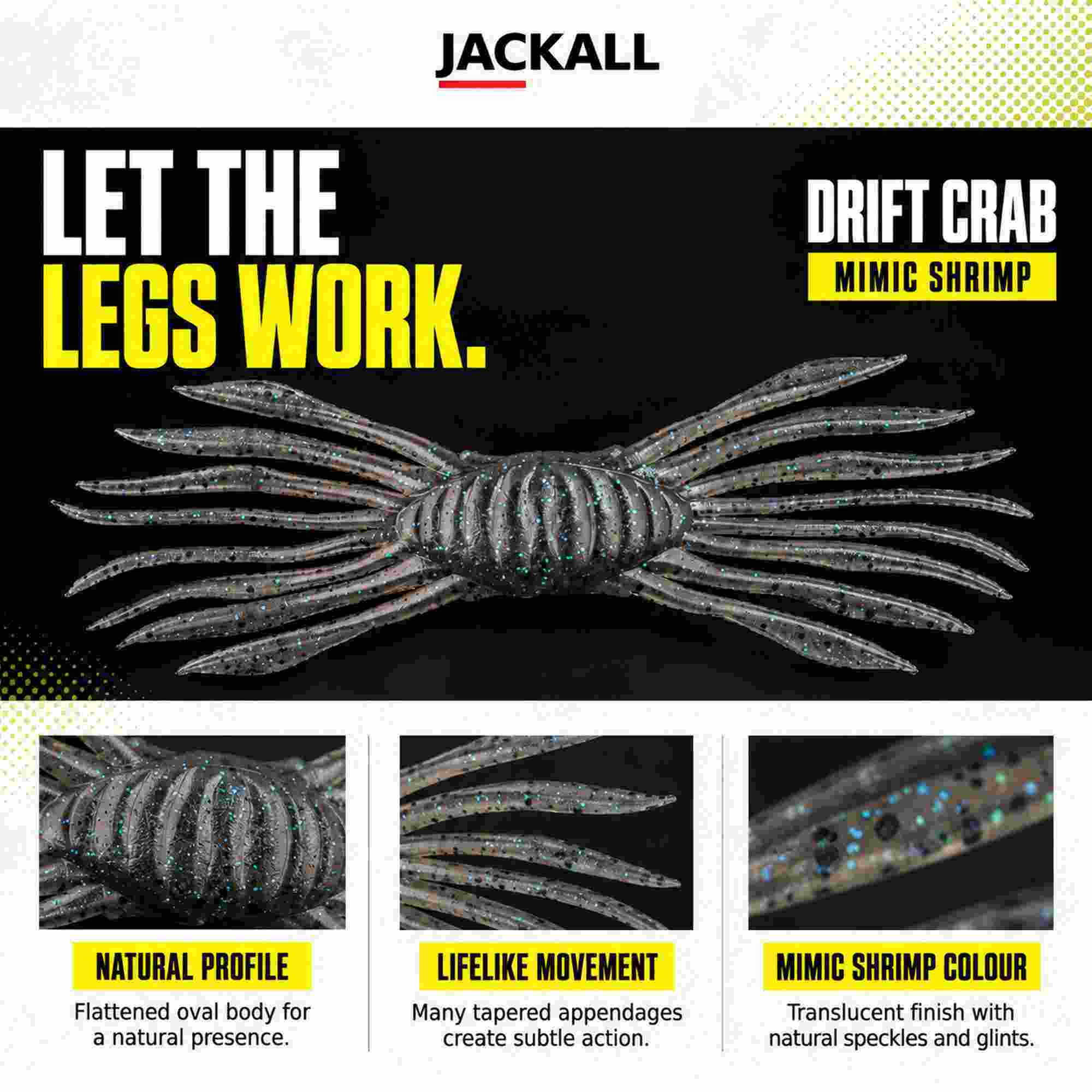 Jackall Soft Lure Drift Crab 145 mm x 45mm Mimic Shrimp (2310)