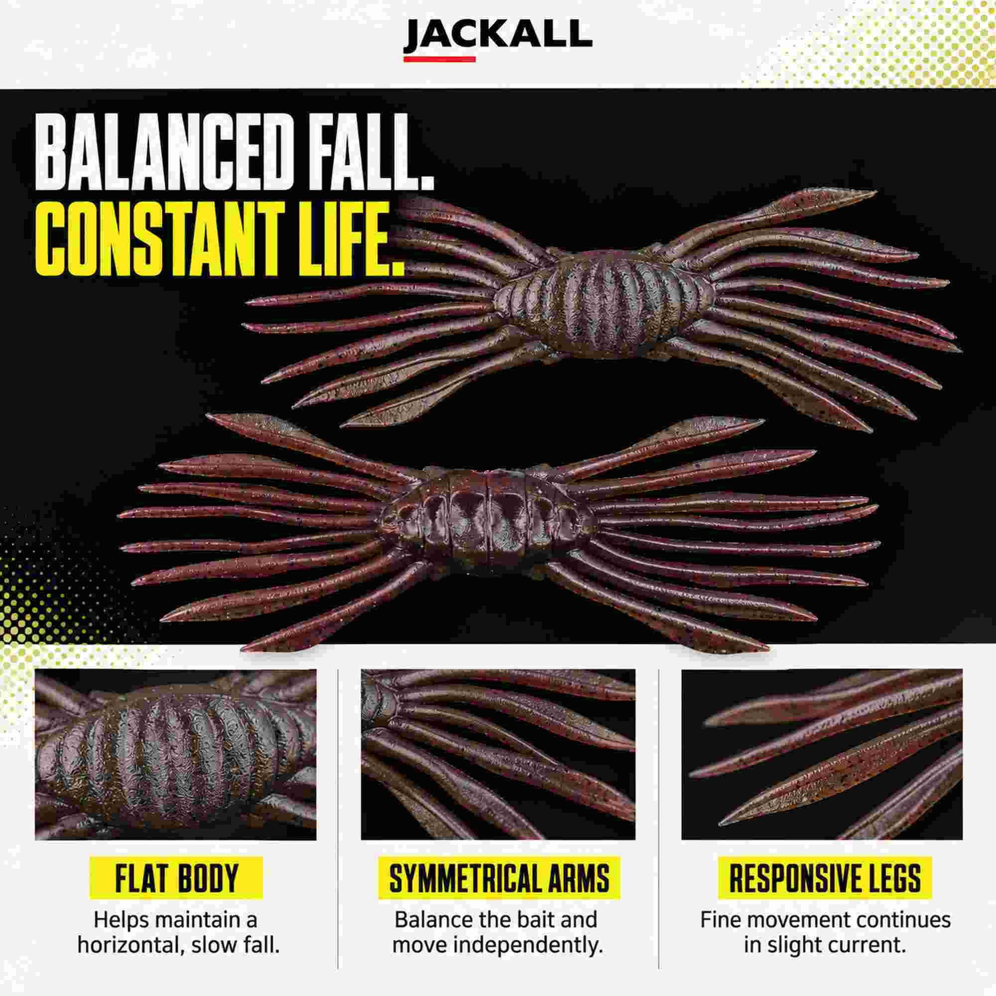 Jackall Soft Lure Drift Crab 145 mm x 45mm Kurobenkeigani (2327)